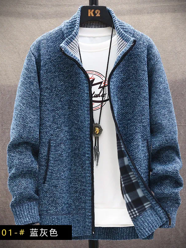 Men's Winter Zipper Cardigan