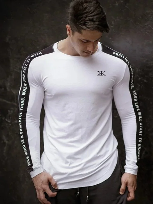 Men's Long Sleeve Skinny T-Shirt
