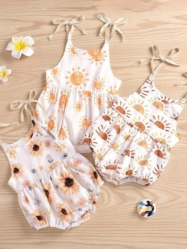 Baby Girls Sunflower Romper