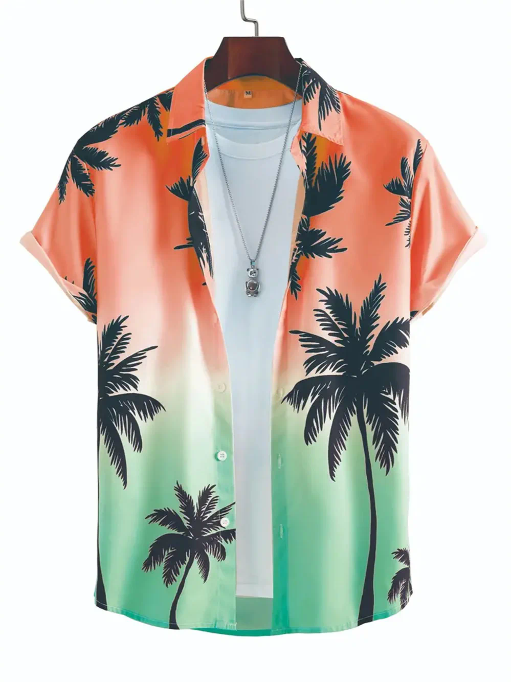 Men's Hawaiian 3D Coconut Tree Dress Shirt