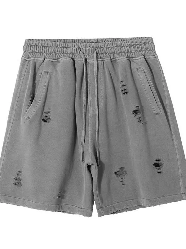 Men's Baggy Vintage Cut-Up Shorts