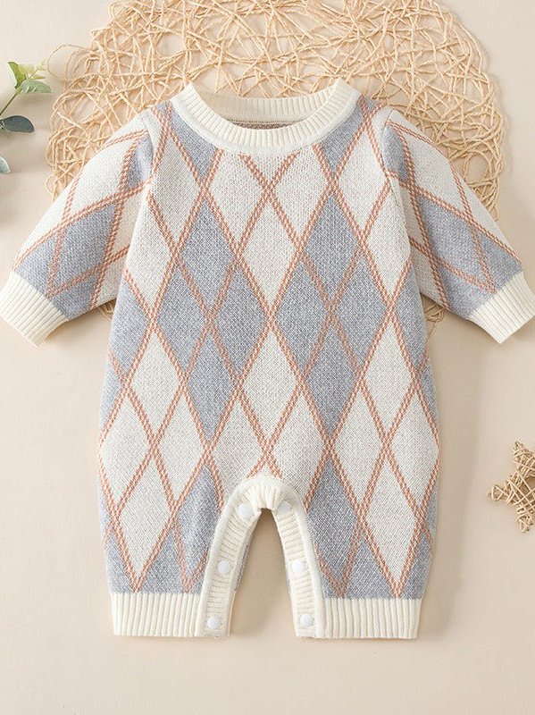 Unisex Baby's Knitted Rompers