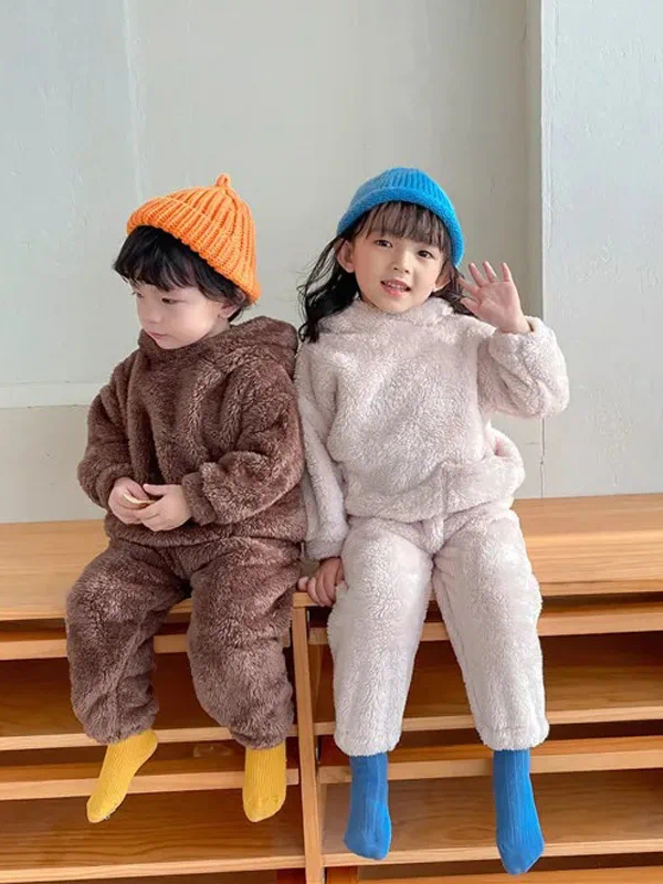 Unisex Kid's Winter Hoodie with Pants Set