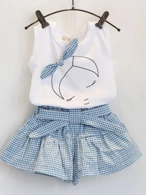 Girl's Vest with Shorts Set
