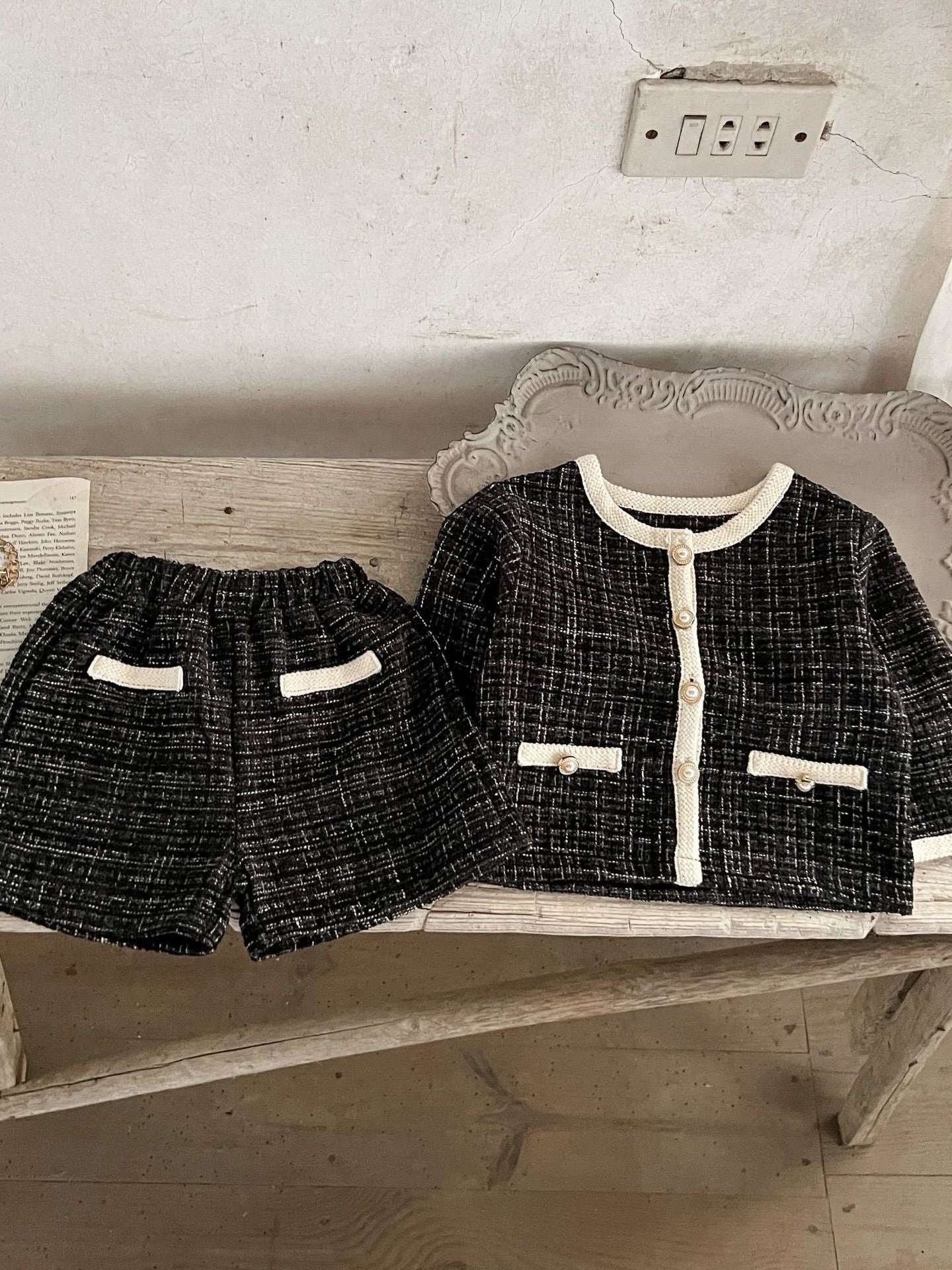 Girl's Cardigan and Shorts Set