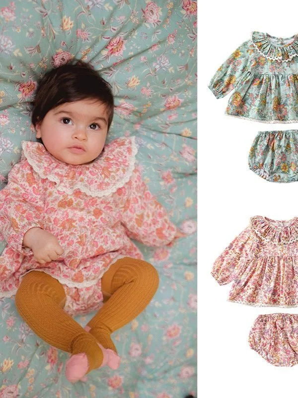 Baby Girl's Ruffle Top and Shorts Set