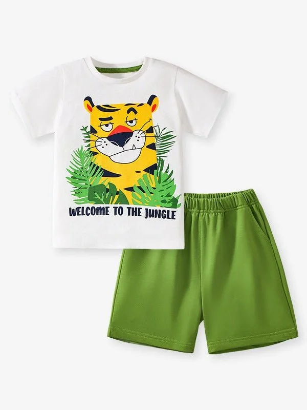 Boy's Tiger T-Shirt and Shorts Set