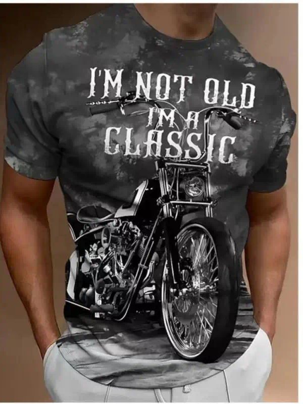 Men's 3D Motorcycle Vintage T-Shirt