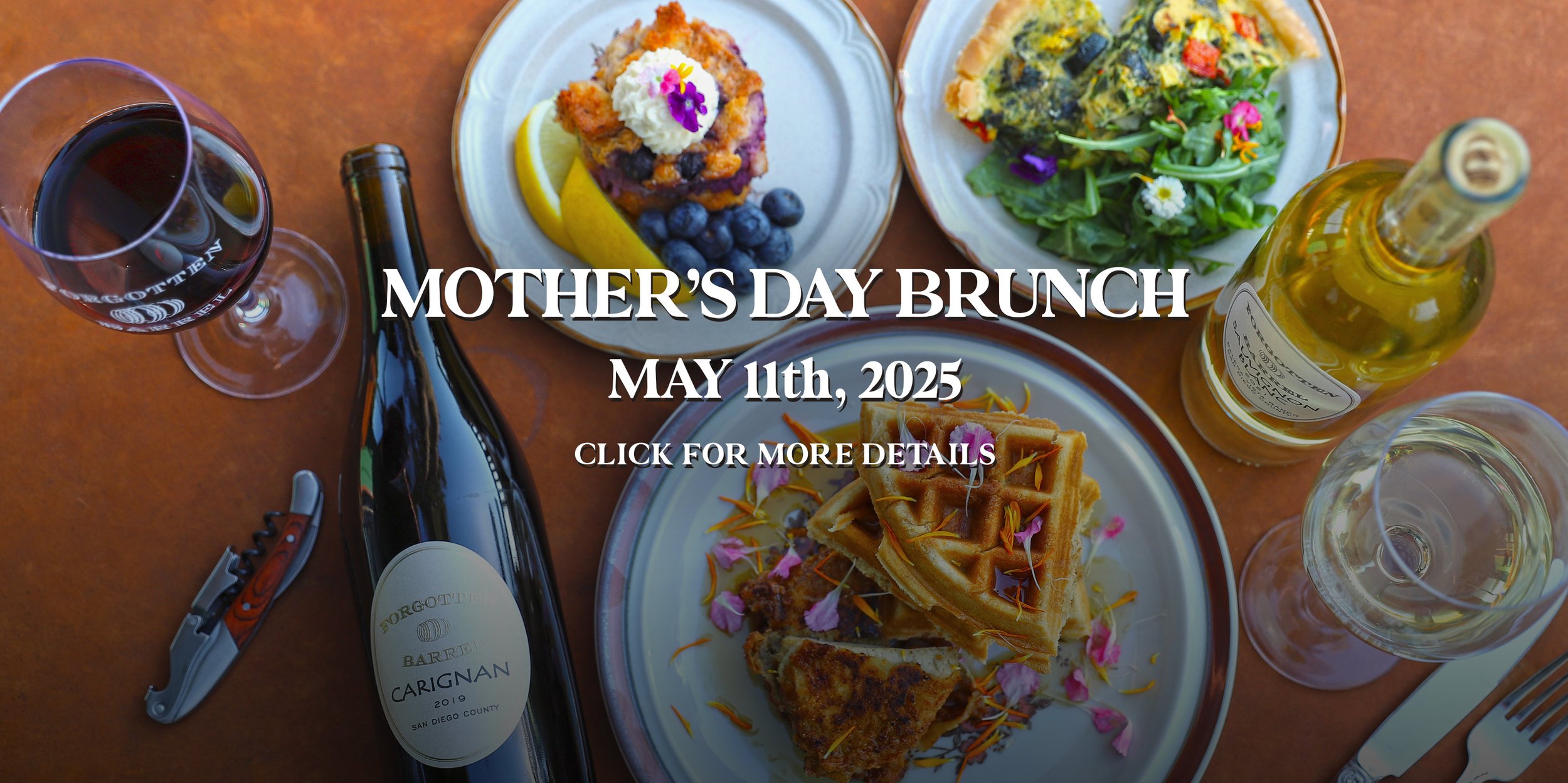Mother's Day Brunch, May 11th 2025, click for more details
