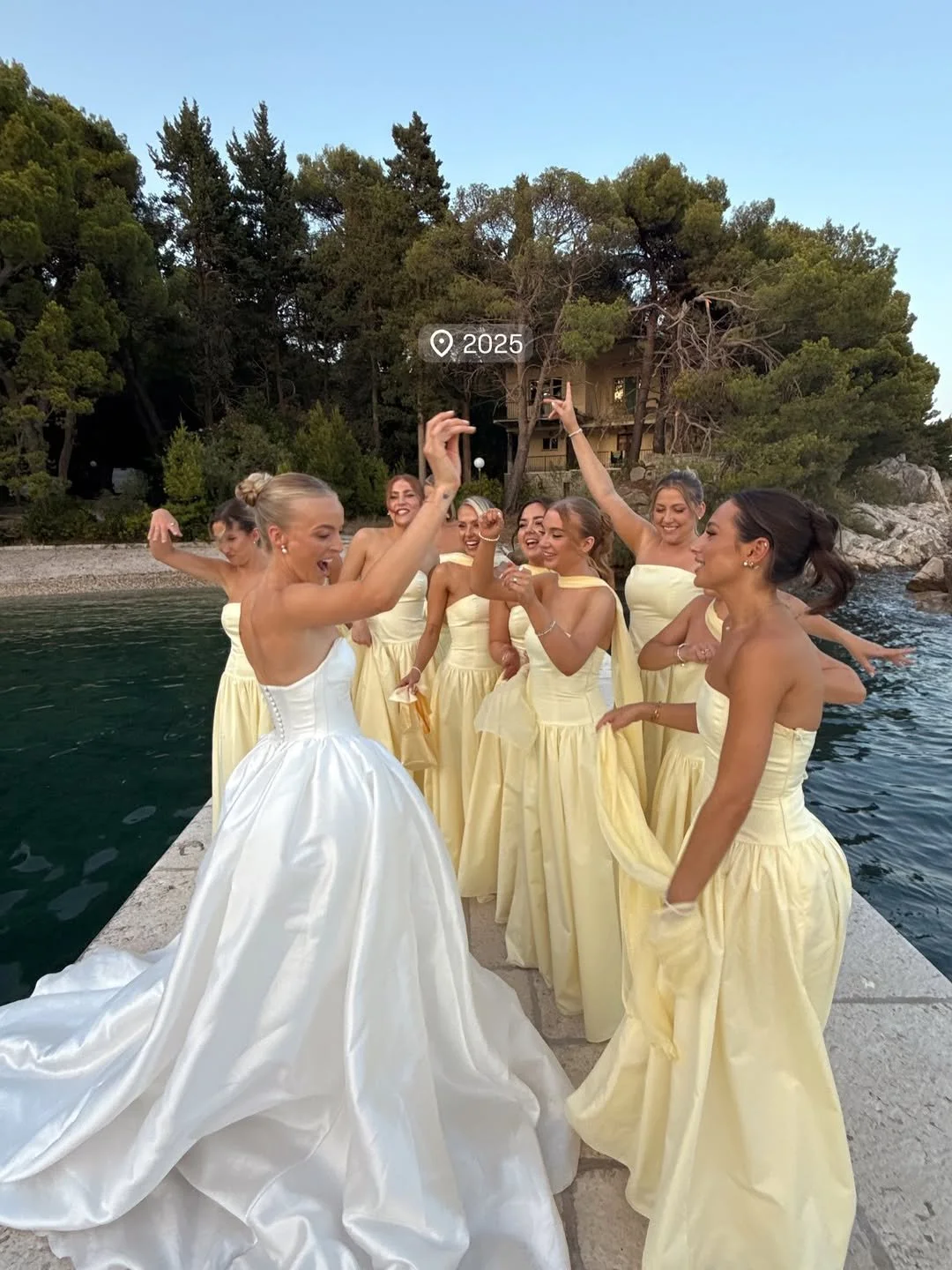 Dress like the queen that you are c/o KYHA Bride Miles. Crafted from a luxe woven taffeta, a gathered Basque waistline accentuates an hourglass shape made modern via a softly scooped neckline. Drama reigns supreme via the ballgown skirt, making Miles