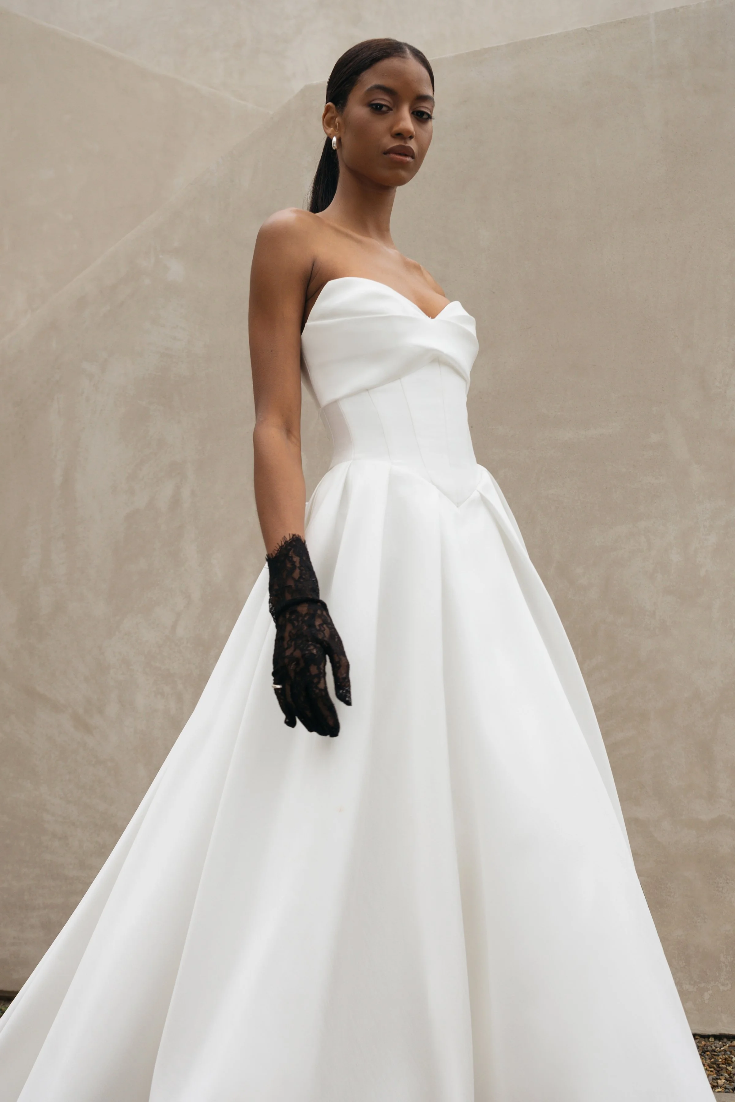 Jenny Yoo Bridal 'Eve' gown. The Eve gown, cut in our luminous and airy canopy taffeta is fit for a modern-day princess.