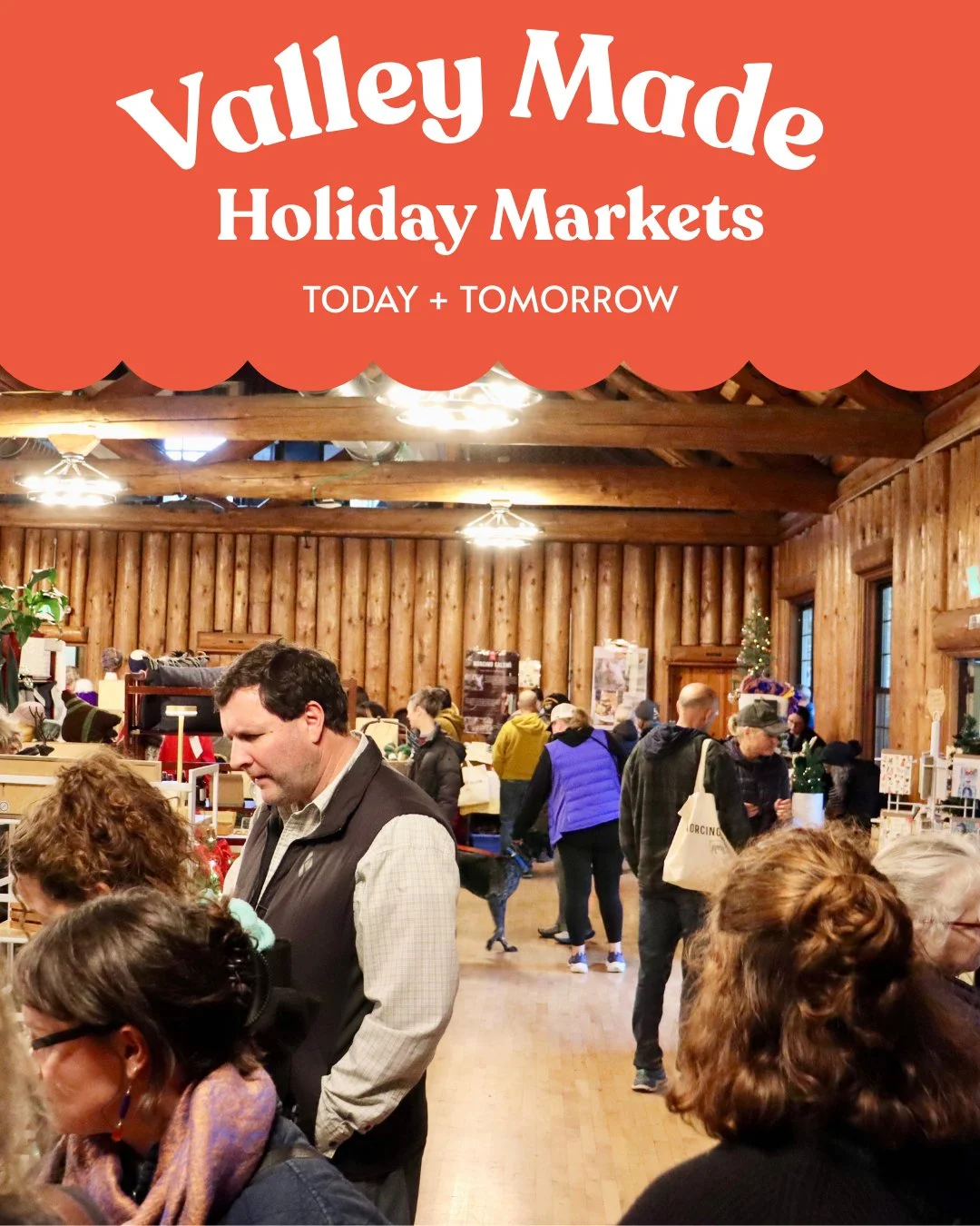 Our final Holiday Markets of the season are here!🎄🎅🏼🎁 Bring your friends + family and join us at Hillcrest Lodge from 10am&ndash;4pm today and tomorrow to shop from 39 local handmade makers!