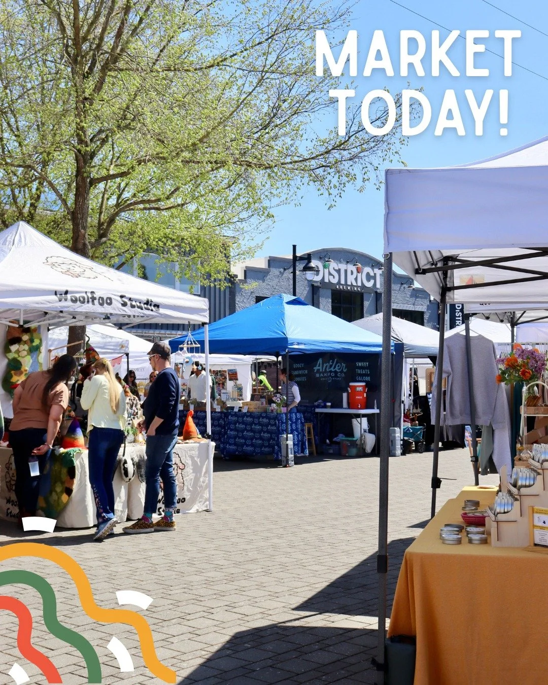 It's Market Day! Stop by Riverwalk Park in downtown Mount Vernon from 10am-4pm to discover 45+ local makers, live music, and community joy. See you there! 🥰