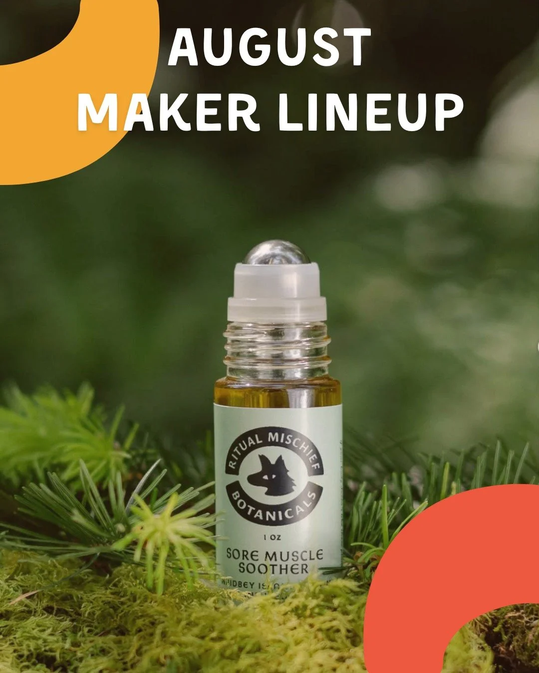 August 23rd Maker Lineup:
(Post 2 of 3)
@ritual_mischief
@valleygrownhandcrafts
@skinrhythmspa
@shopcitybones
@timelesscreationceramics
@turnofthecenturies
@antlerbakingcompany
@mariesbeeswa
@lightningtreedesigns
@ruthryanjewelry
@aspecthomegoods
@mi