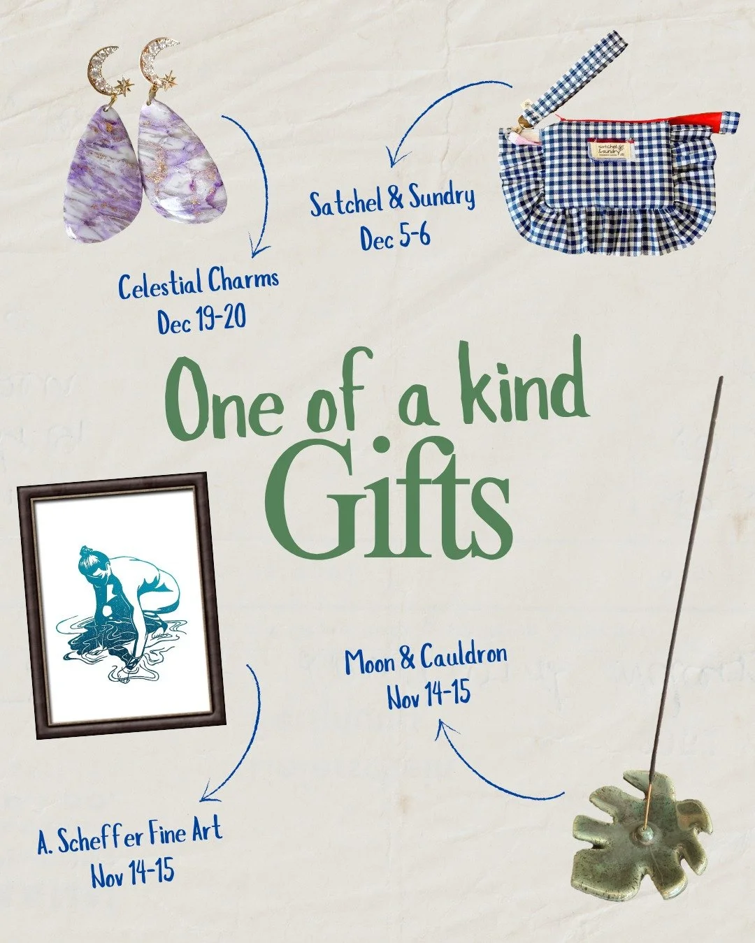This holiday season, we're really leaning into gifting unique and one-of-a-kind finds. The goodies you truly can't find anywhere else. We've got three holiday weekends filled with the best treasures that if you miss, you may never see anything like i
