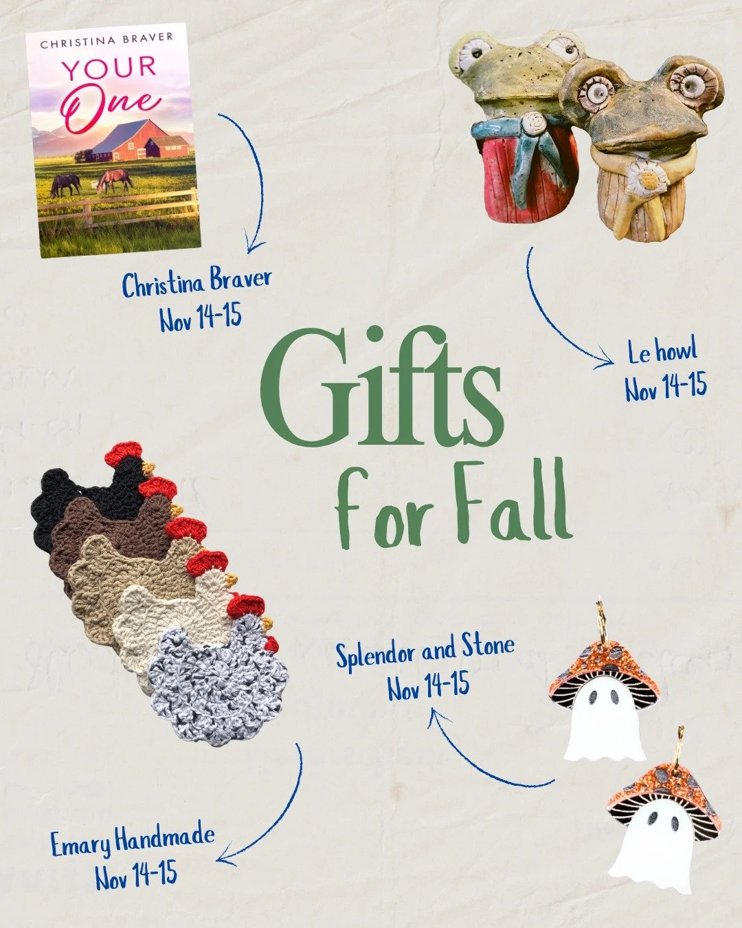 Find all these makers at our November 14-15 Valley Made Holiday market to pick out the coziest gifts for fall!🍂