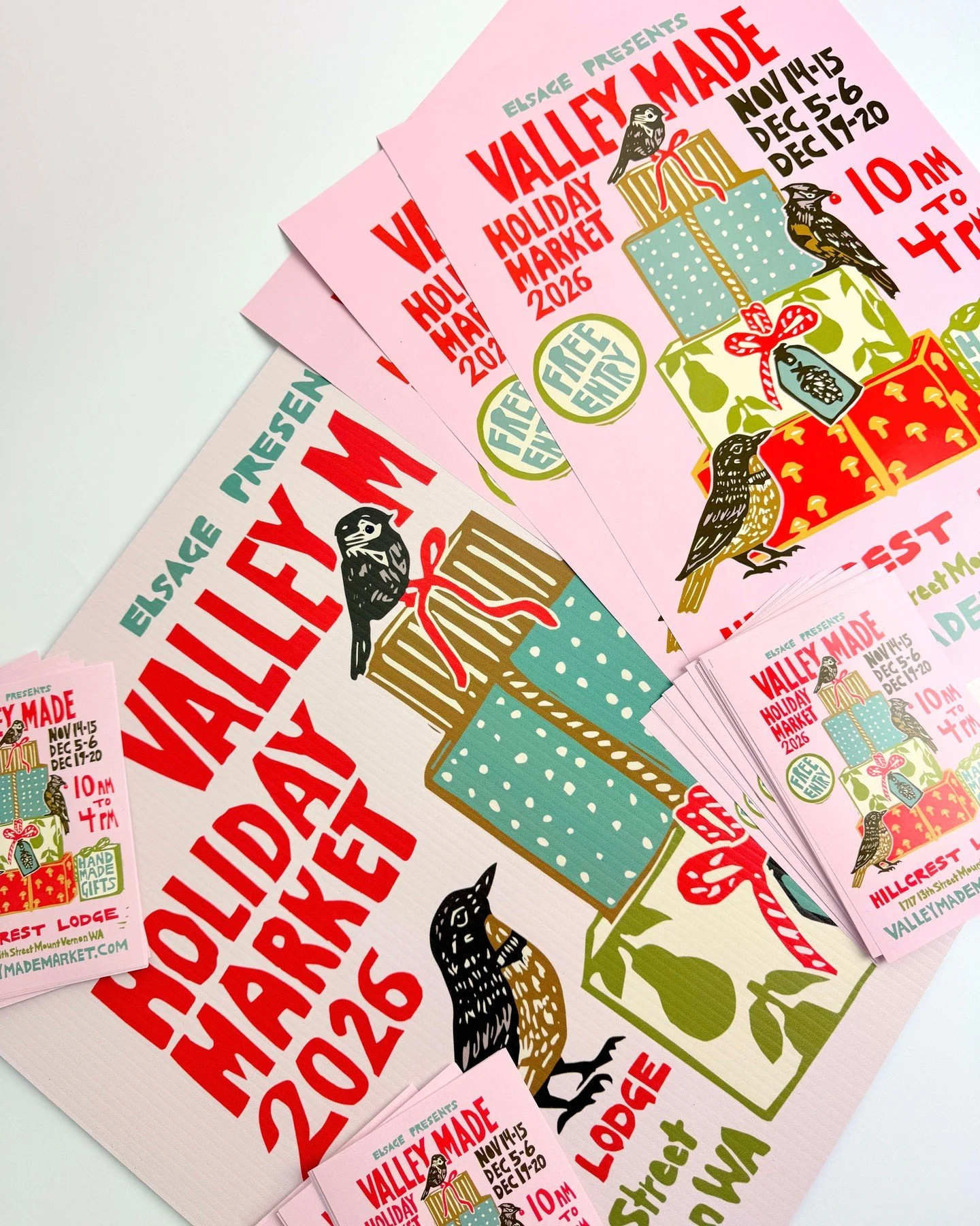 Valley Made Holiday promo materials are available now!🙌 Help us spread the word with posters, handbills, and yard signs! Pick them up at elSage Shop (open daily from 10-6), or we can ship them to you for free (yard signs cannot be shipped.) Send us 