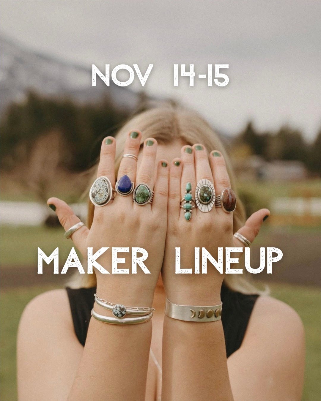 November 14-15 Maker Lineup: Part 2🌟
Hillcrest Lodge from 10am-4pm on both Sat + Sun
(Post 2 of 2)