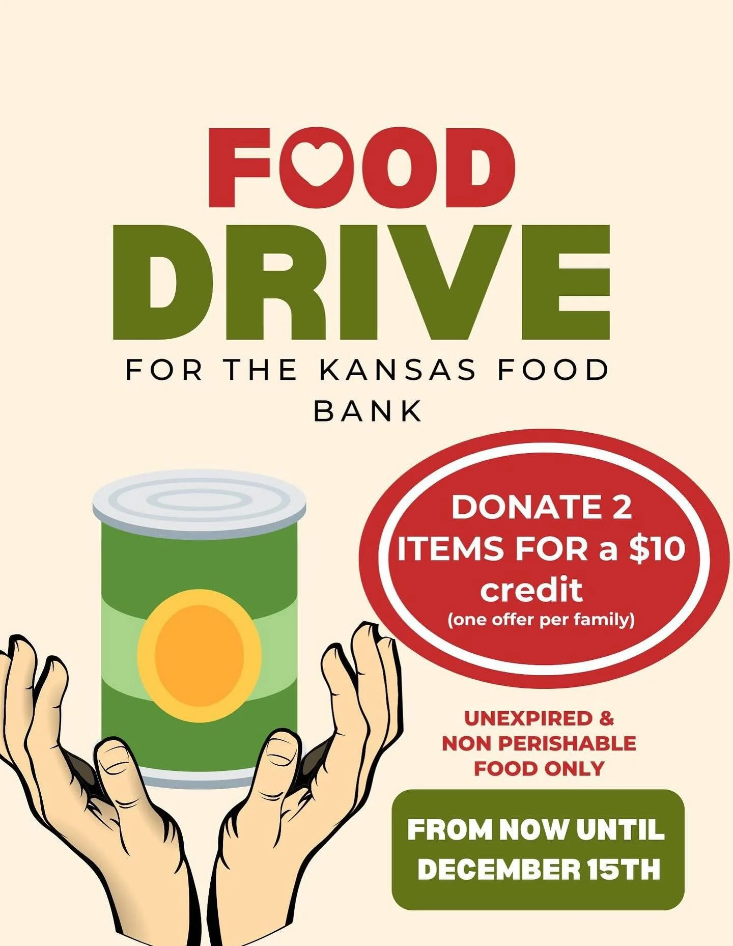 Join Our Holiday Food Drive! 

Help us support our community by donating canned or non-perishable food items!
As a thank-you, you&rsquo;ll receive a $10 credit on your account to use toward your next exam.