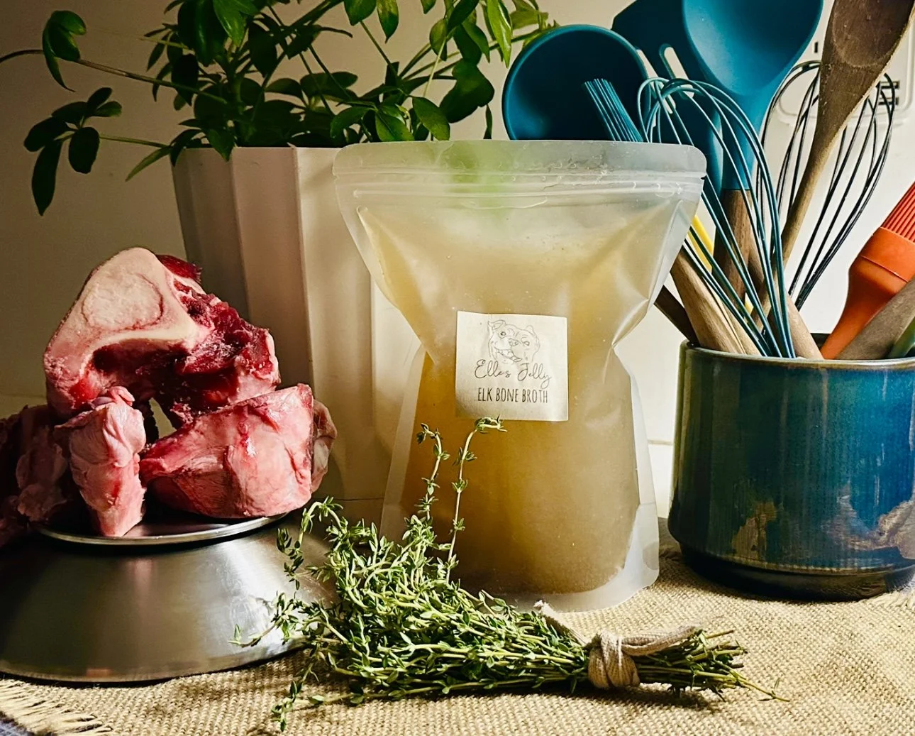 Elle’s Jelly Elk Bone Broth with Thyme — Dolce's Legacy