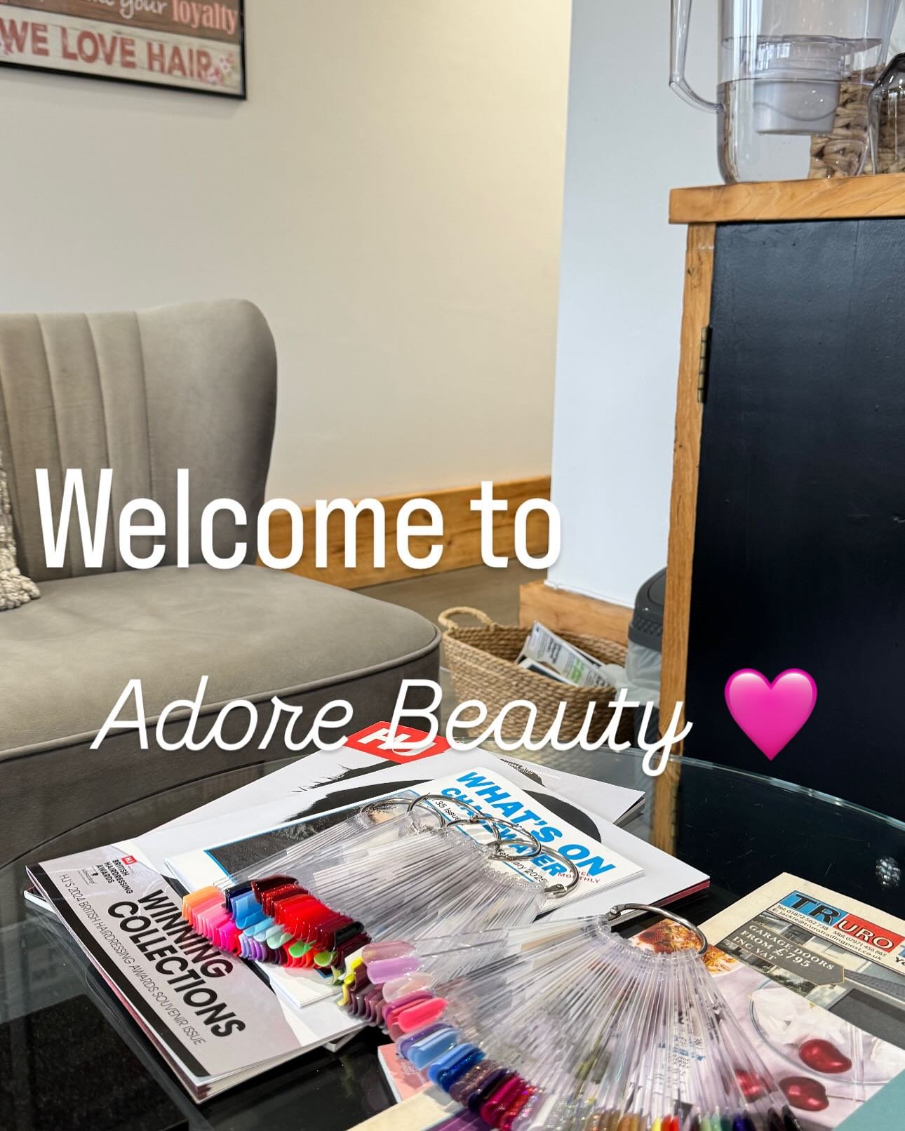 ✨ WE ARE HERE FOR YOU ✨

Everything in one place just for YOU 😍
~ All aspects of Hairdressing 
~ Beauty
~ Nails 
~ Aesthetics 

If you have an appointment with us, please help yourself to our drink station and take a seat at our waiting area. 
It&rs