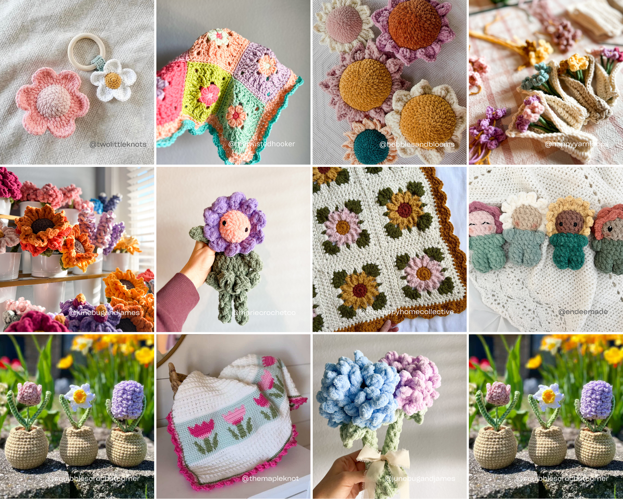 130+ Flower Themed Crochet Patterns for the Flower Lover