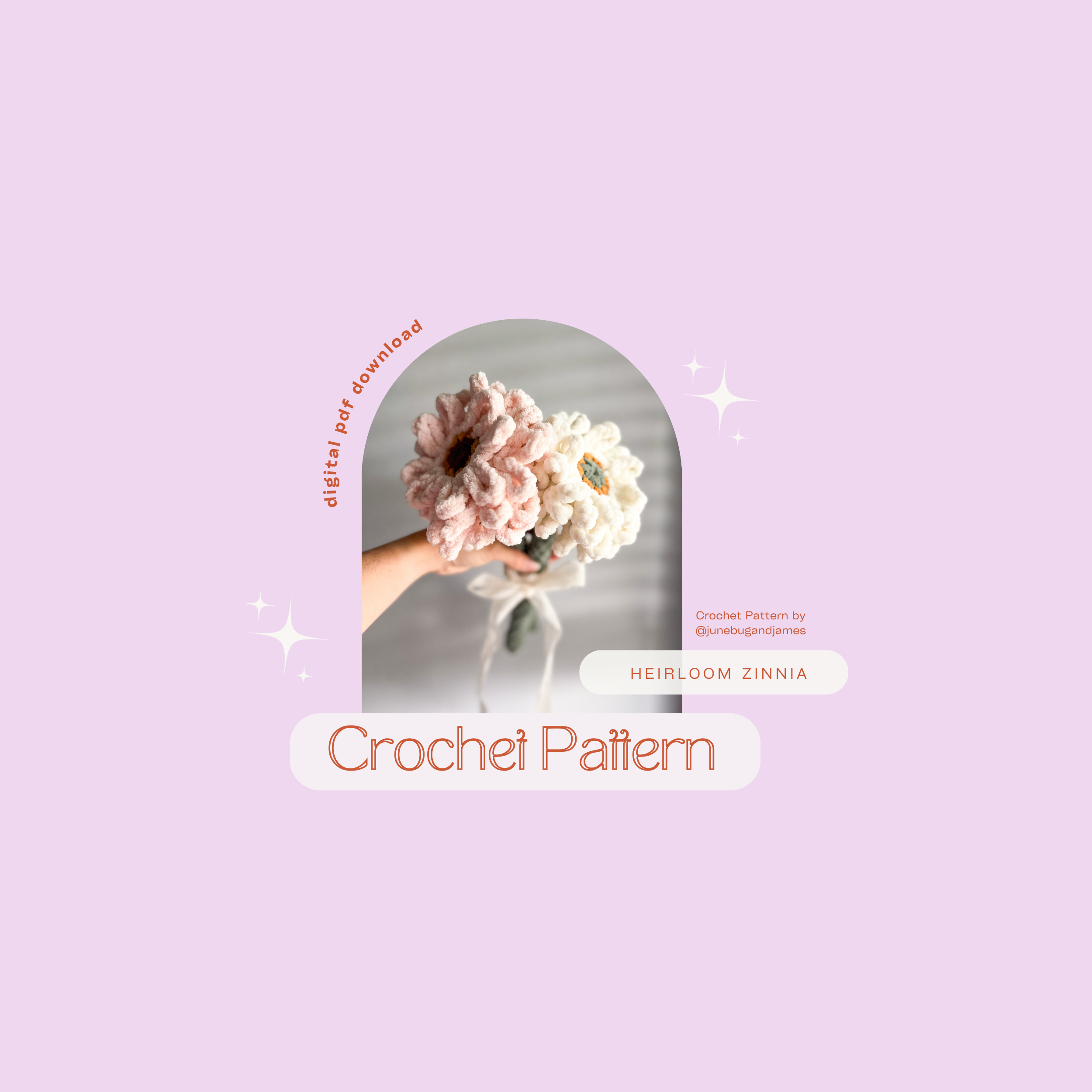 Zinnia Flower Crochet Pattern