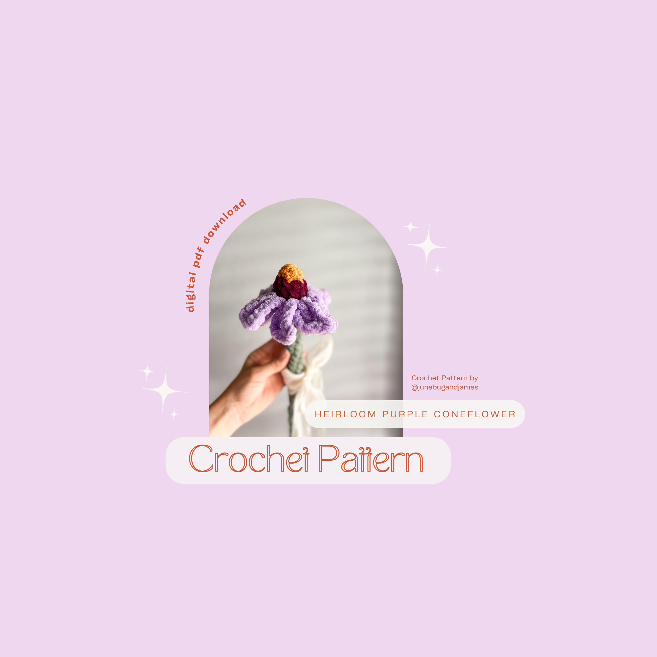 Purple Coneflower Crochet Pattern