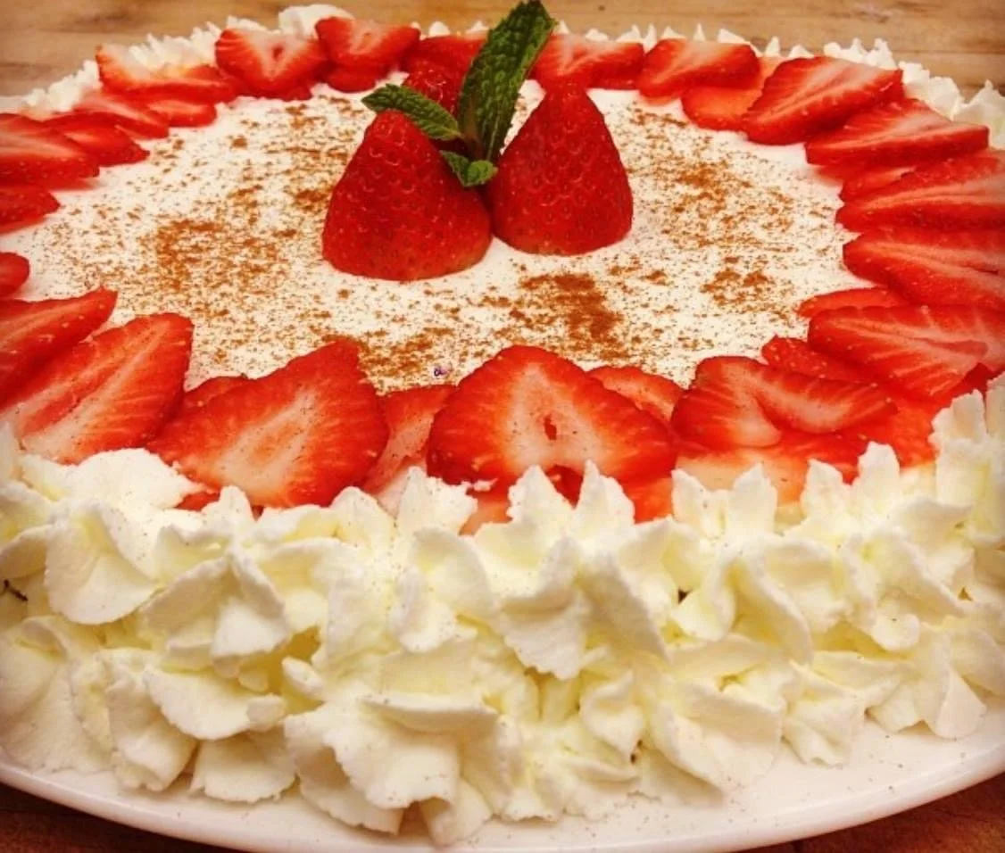 strawberry shortcake, topped with fresh strawberries and a swirl of whipped cream, from Southern Standard Events & Catering in Houston. 
