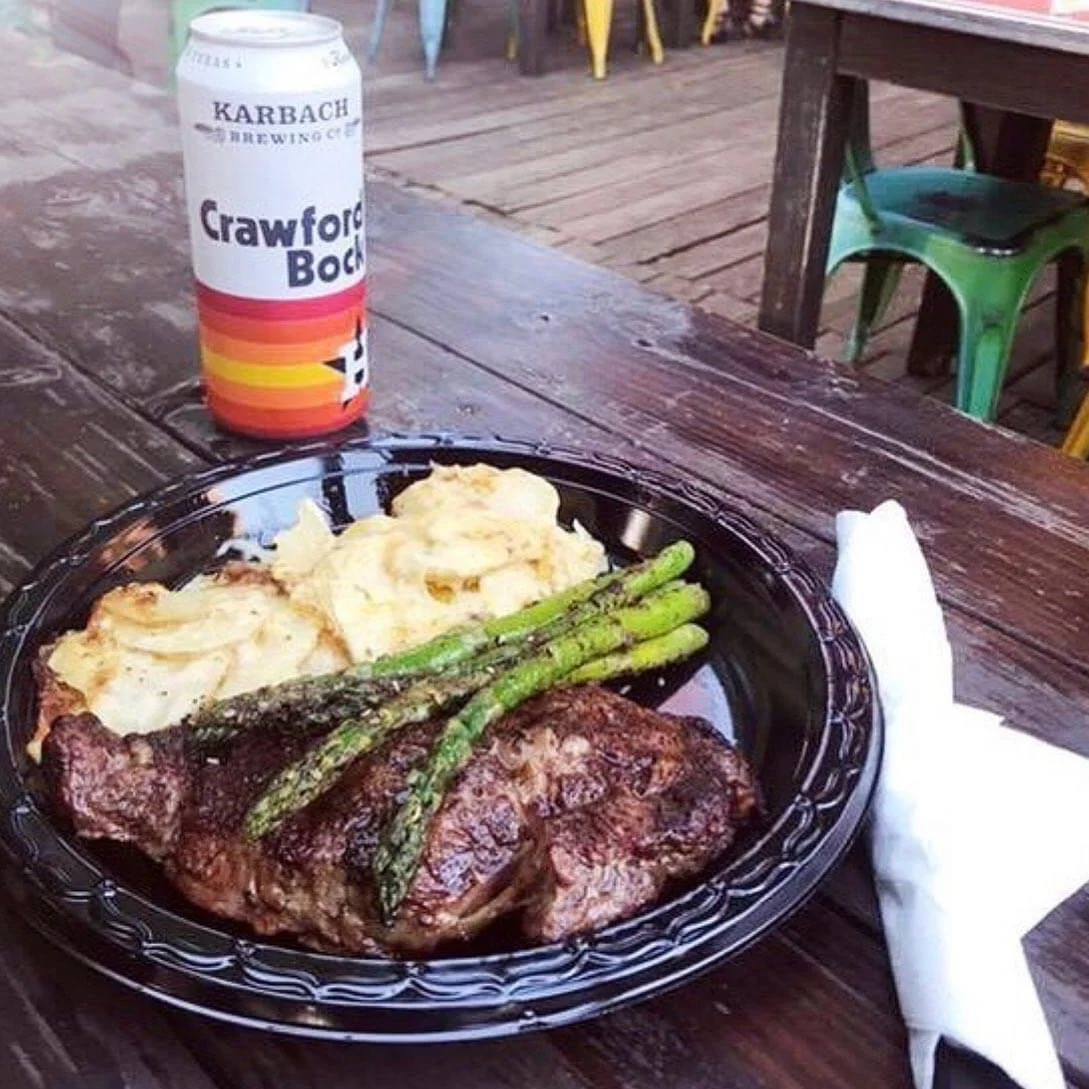 Grilled Ribeye with Asparagus & Potatoes perfect for corporate gatherings, private parties, or weddings.