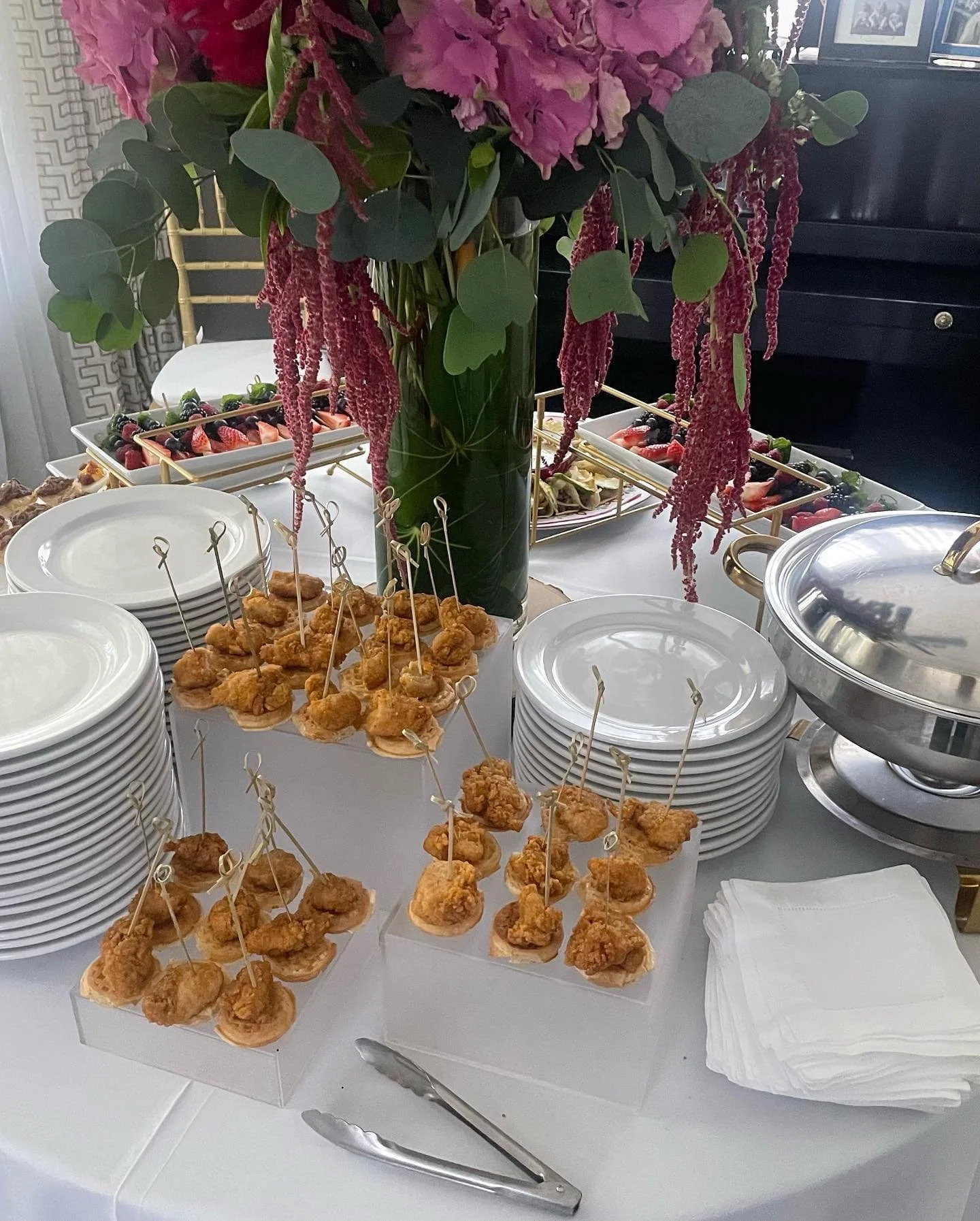 Mini appetizers at a catered wedding in Houston TX by Southern Standard
