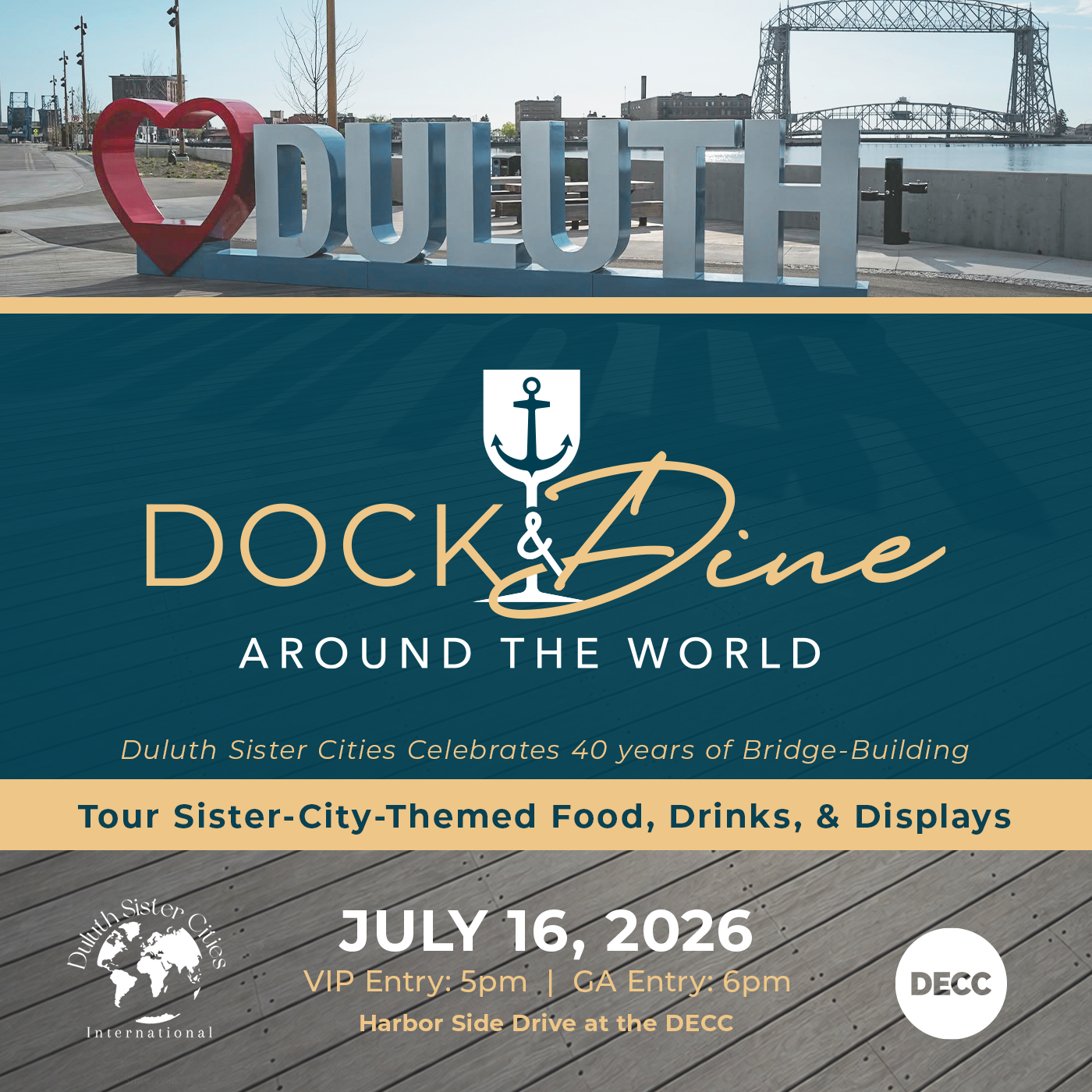 Dock and Dine Around the World: DSCI 40th Anniversary Celebration