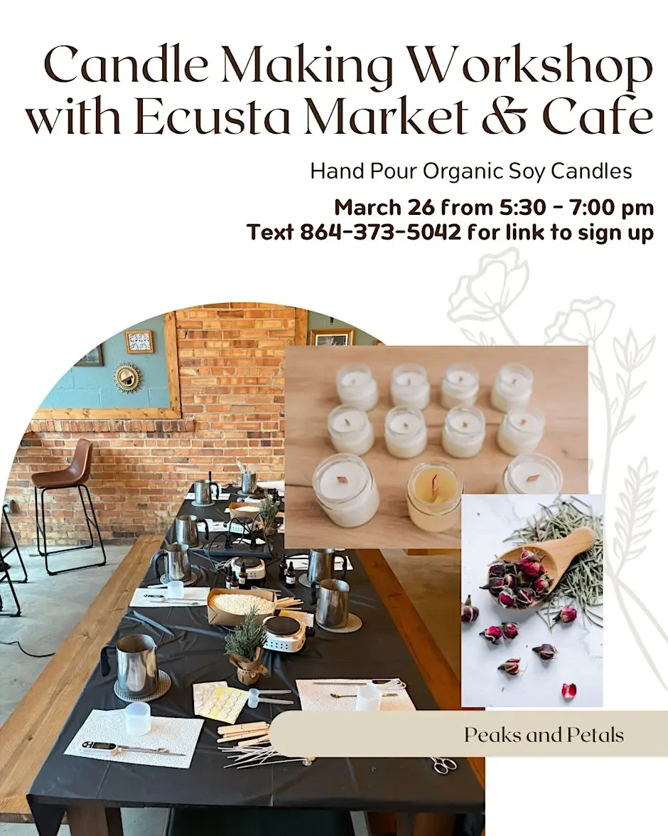 Peaks & Petals Candle Making Class