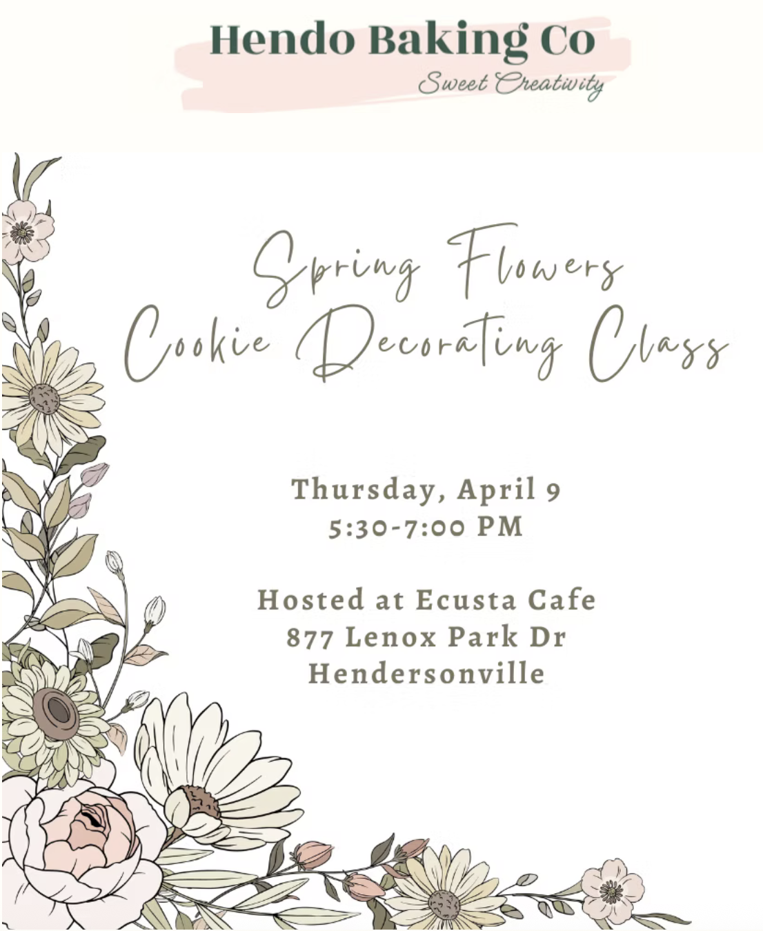 Spring Cookie Decorating Class