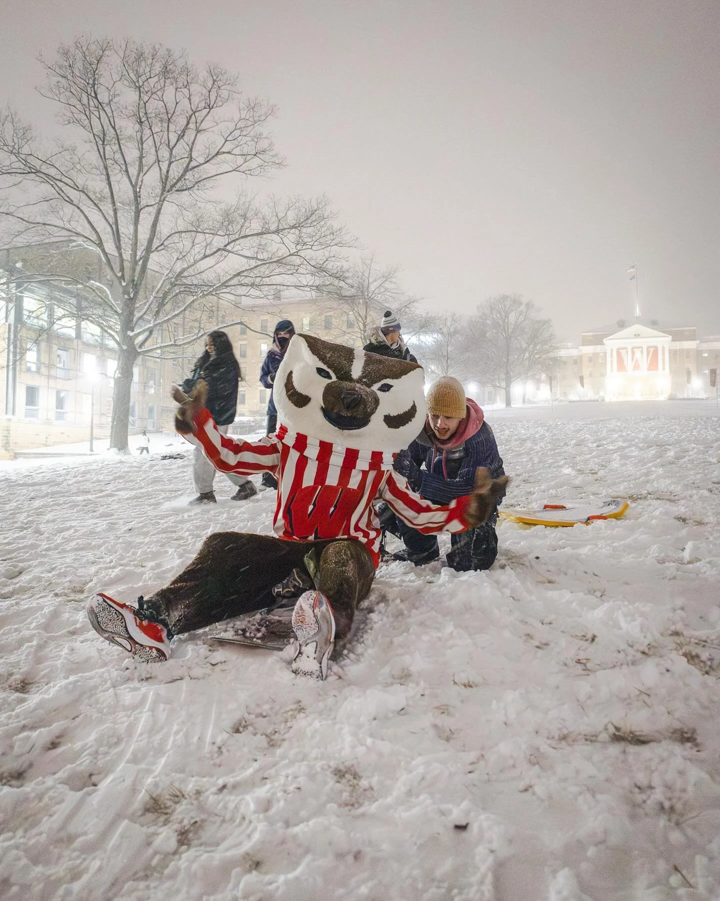 Snow, sleds, and a surprise visit from Bucky&mdash;what more could we have asked for? ❄️🛷🏂 Thanks to everyone said yes and made Bascom Hill the ultimate winter playground! Hope to see you at the next event! 🦡 ☃️