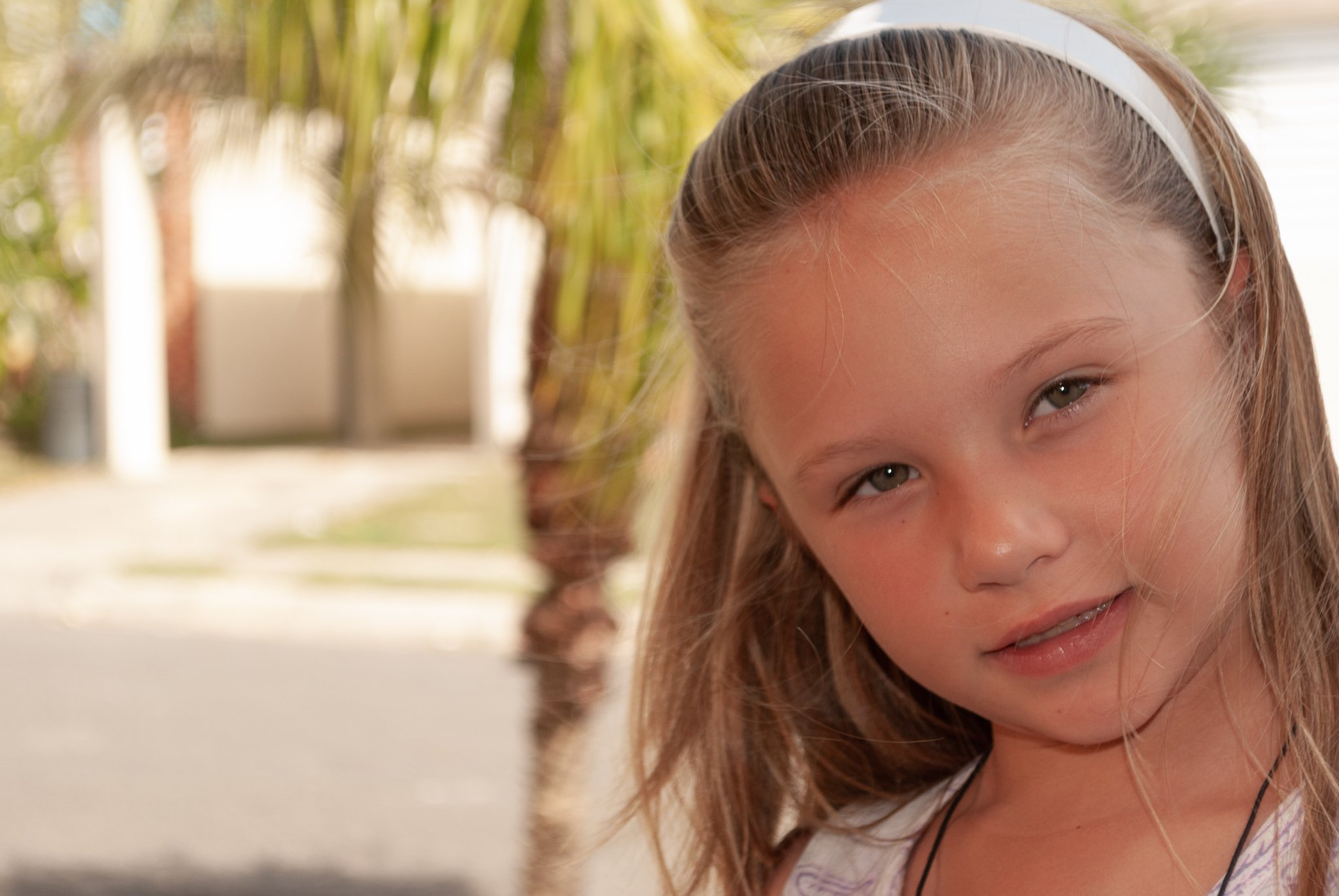 Amaiya in front of house in Villas De La Pradera. Rincon, Puerto Rico.