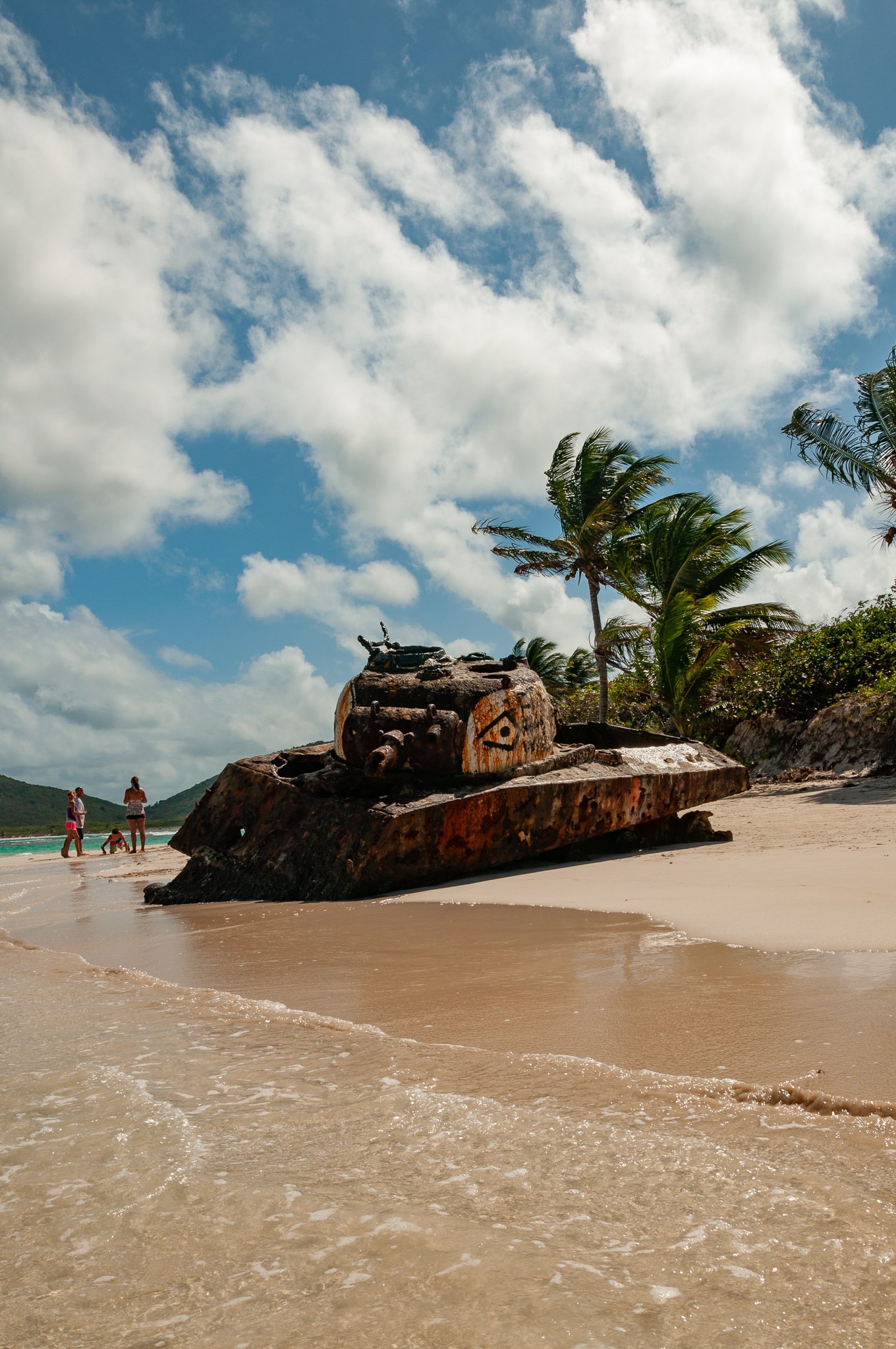 tank on Beach. Culebra Puerto Rico