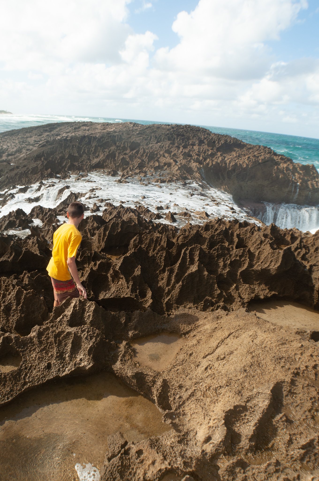 Cody explores Aguada, Puerto Rico.