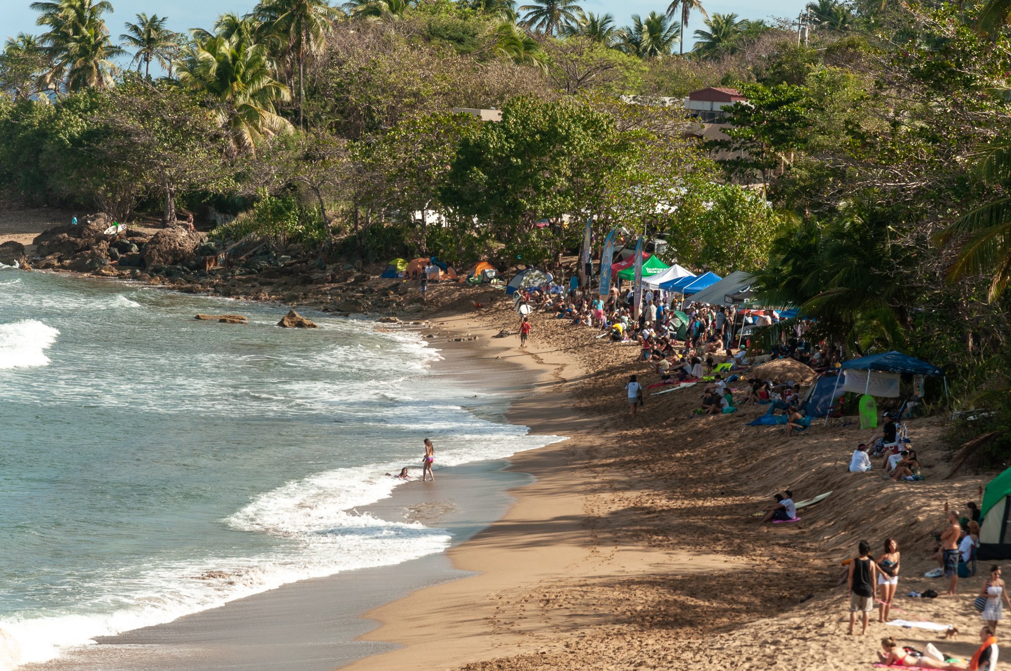 Surf ontest Dome Beach Rincon, Puerto Rico