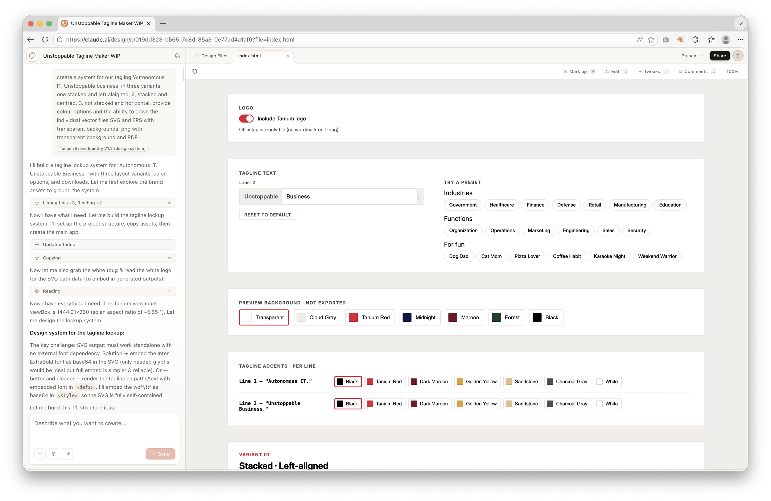 Default overide options