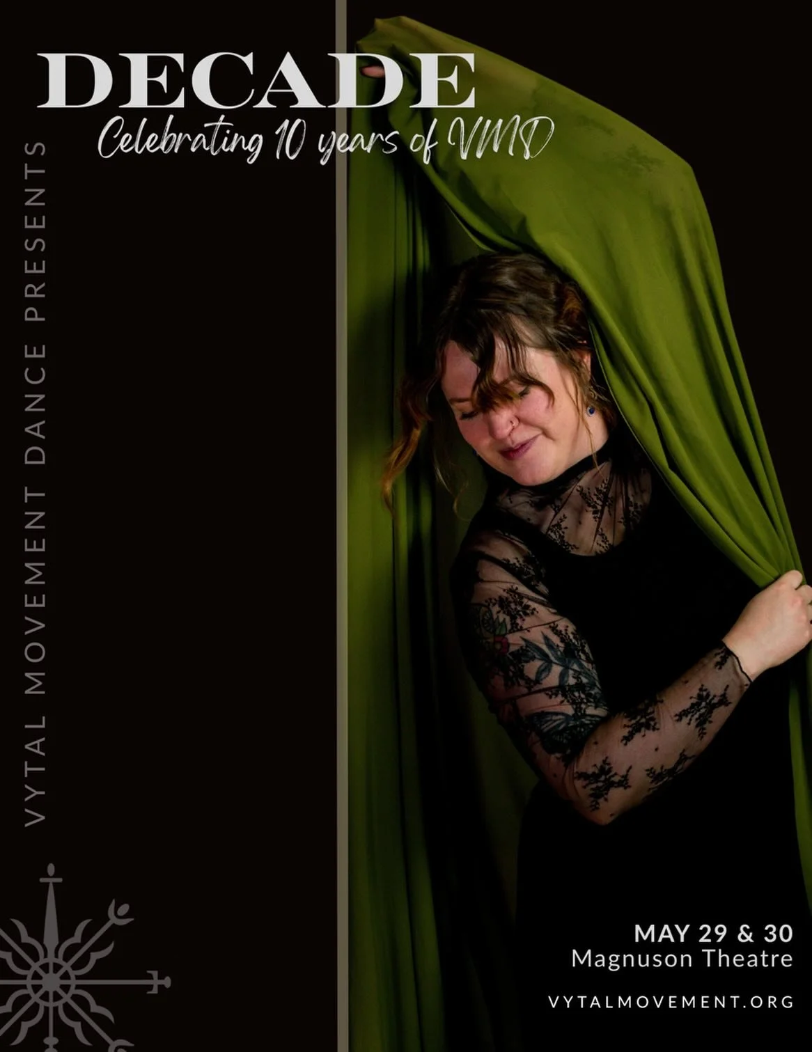 We are thrilled to announce that tickets for our upcoming concert Decade are now on sale! 

Join us for an evening of contemporary dance honoring Vytal Movement Dance&rsquo;s past &amp; anticipating the future. The evening will feature 6 special piec