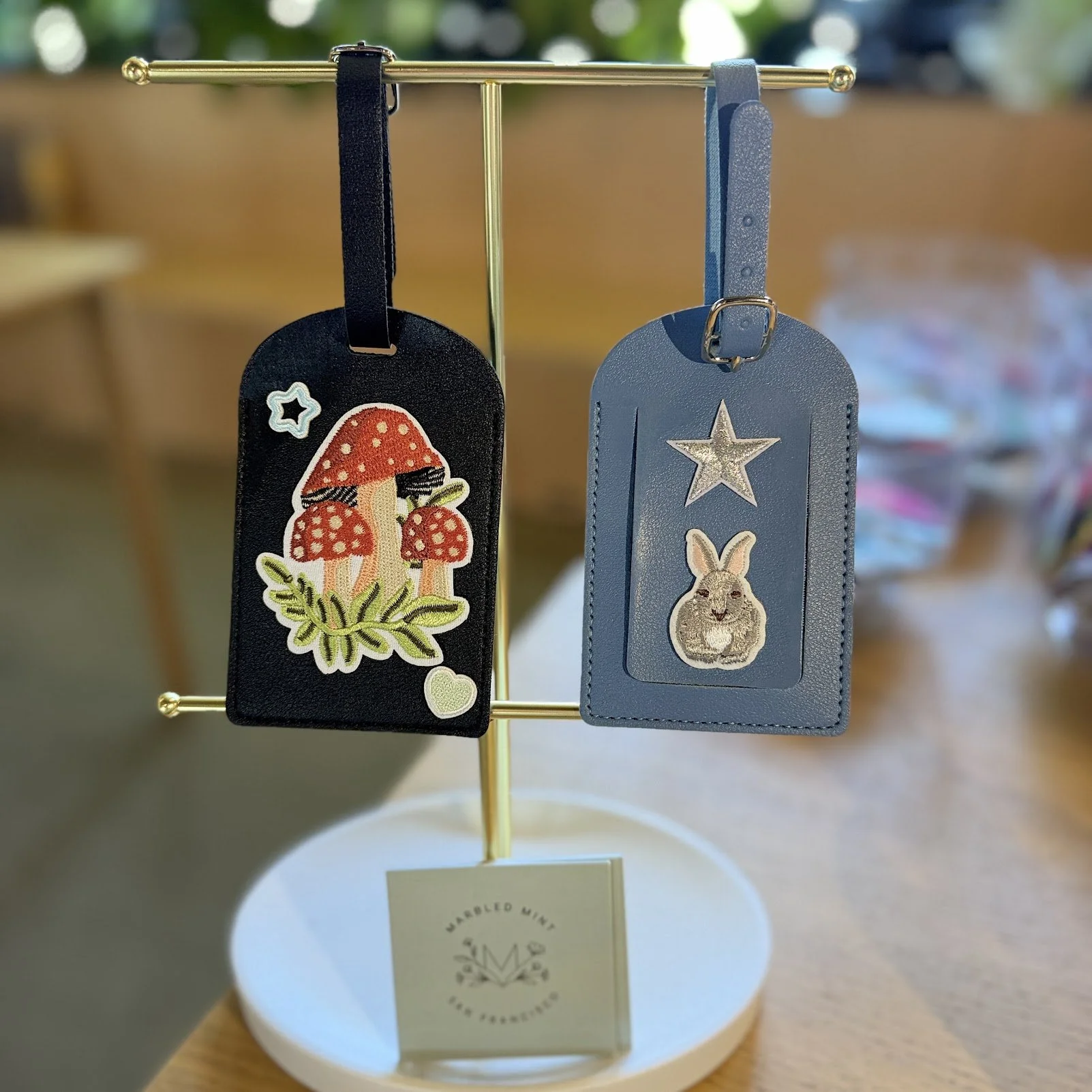 Luggage tag with iron on patches workshop for the san francisco bay area