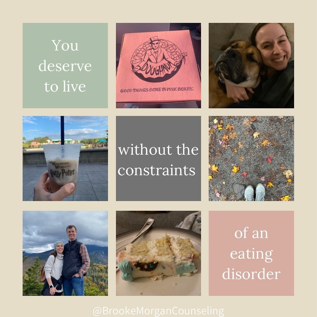 You deserve to live without the constraints of an eating disorder. Read that again. 

These pictures are examples of life. Living life. Life that is often muted when you are in an eating disorder. 

When you are in the depth of an eating disorder the