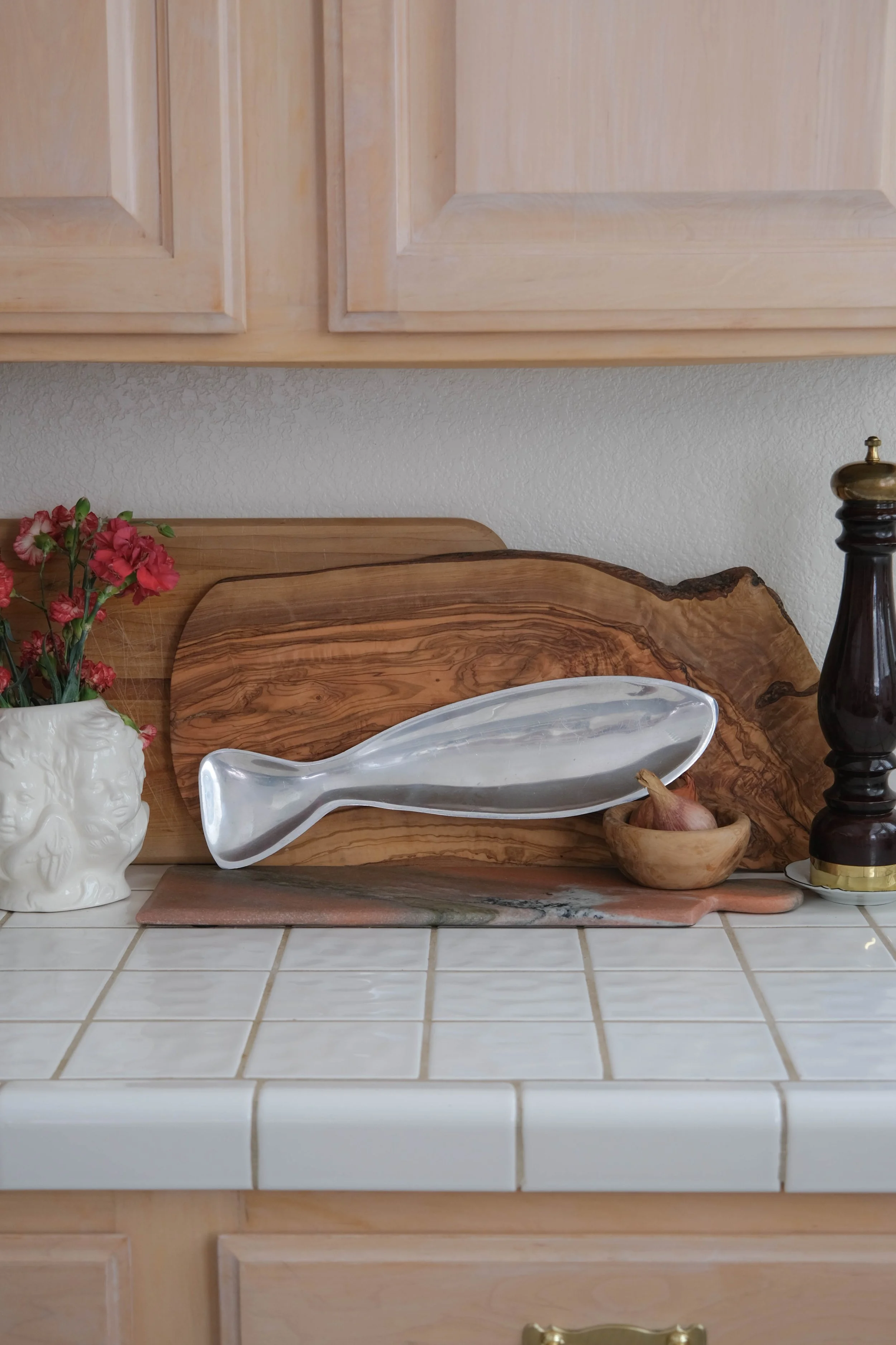 Mid-Century Nambé Aluminum Alloy Fish Serving Platter