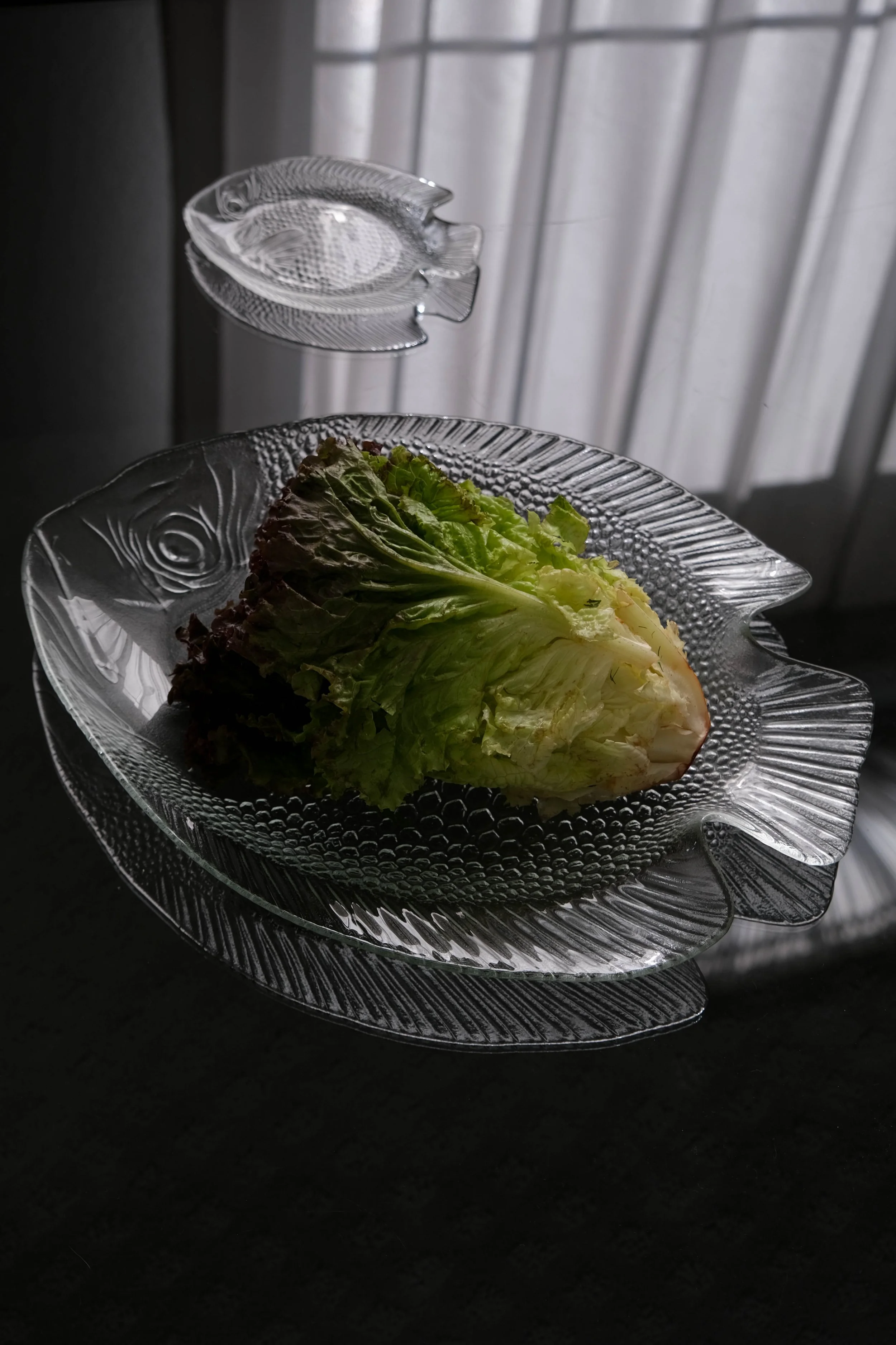 French Poisson Glass Large Scale Platter
