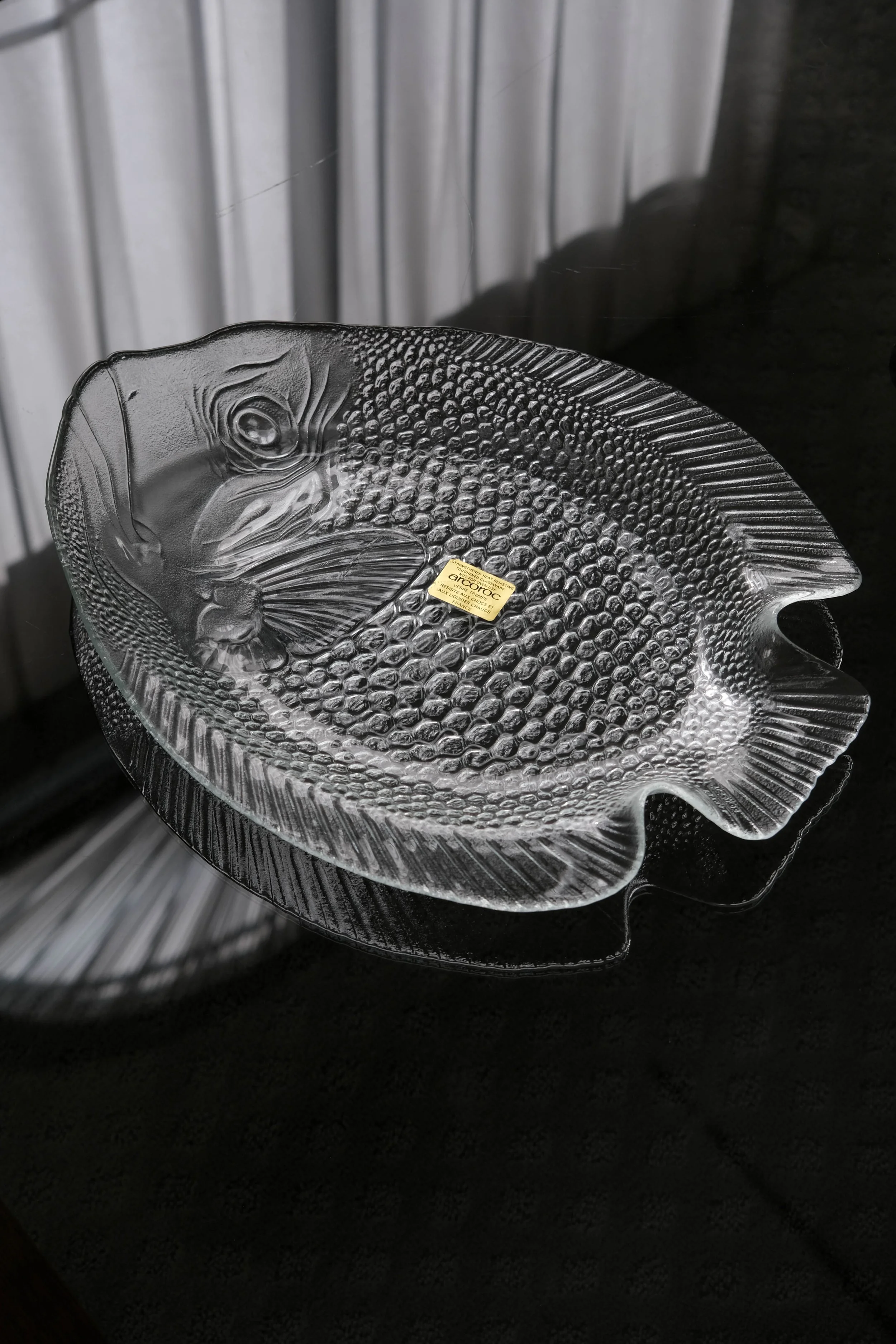French Poisson Glass Large Scale Platter