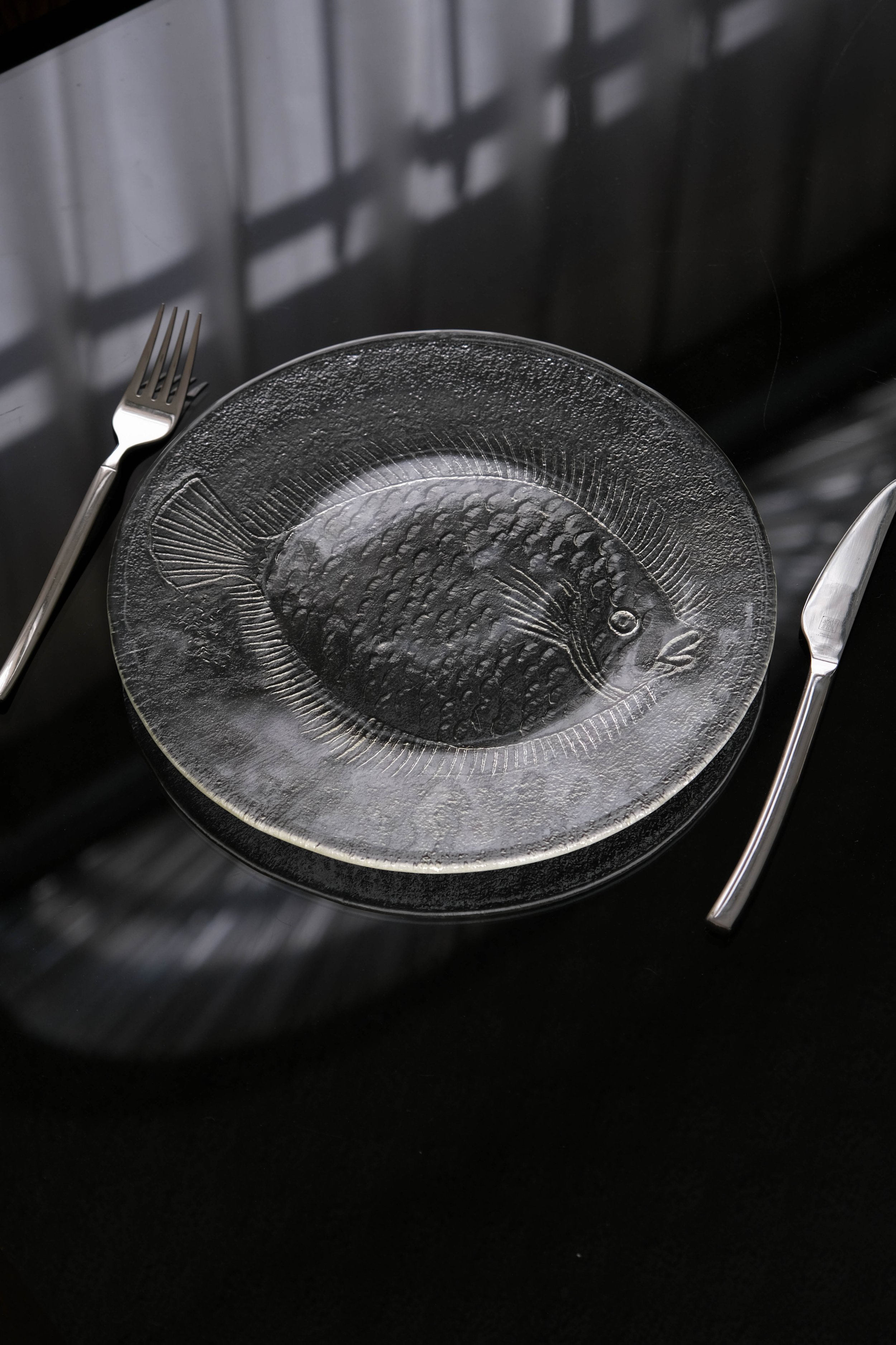 70s Kosta Boda Glass Flounder Platter