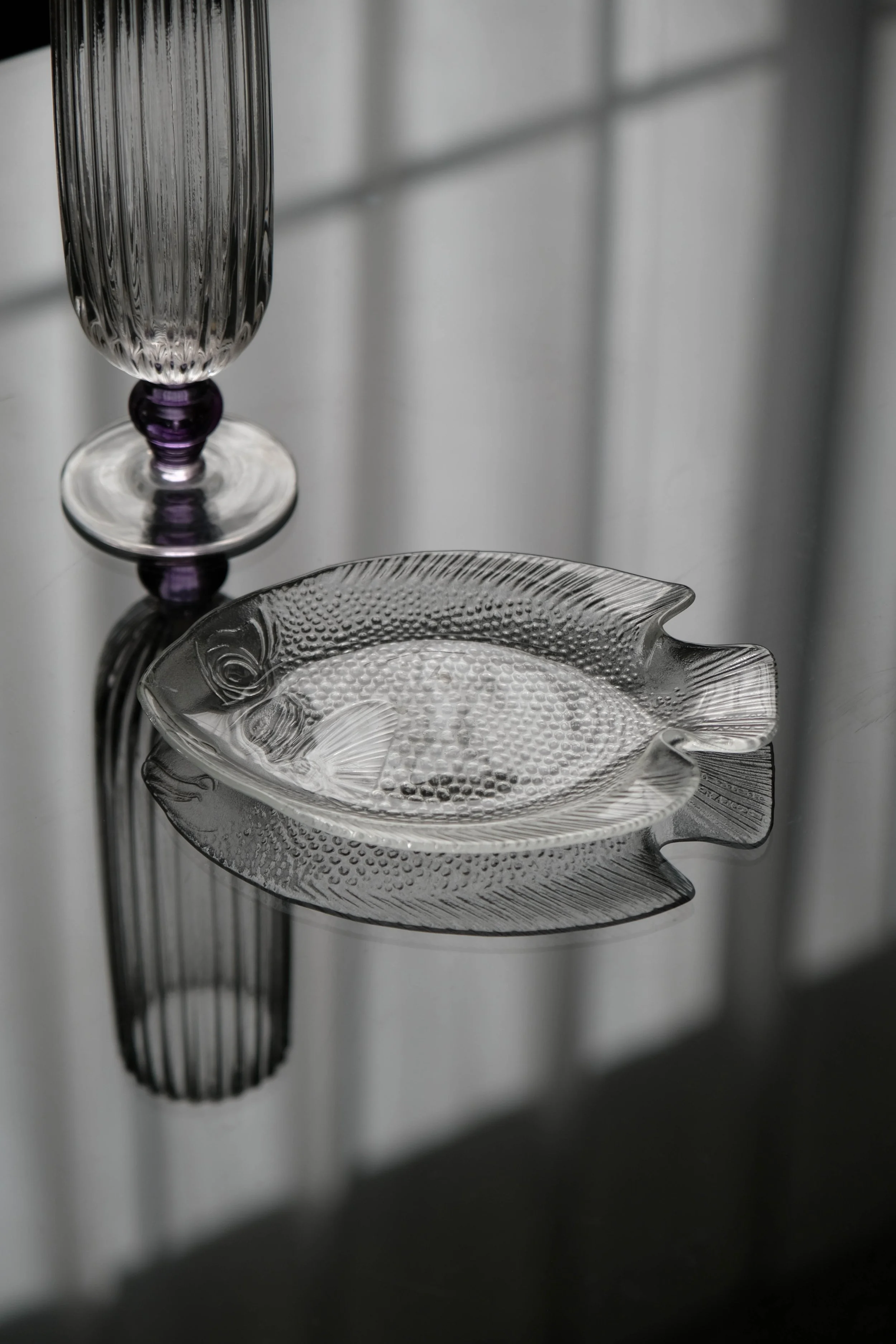 French Poisson Glass Plate