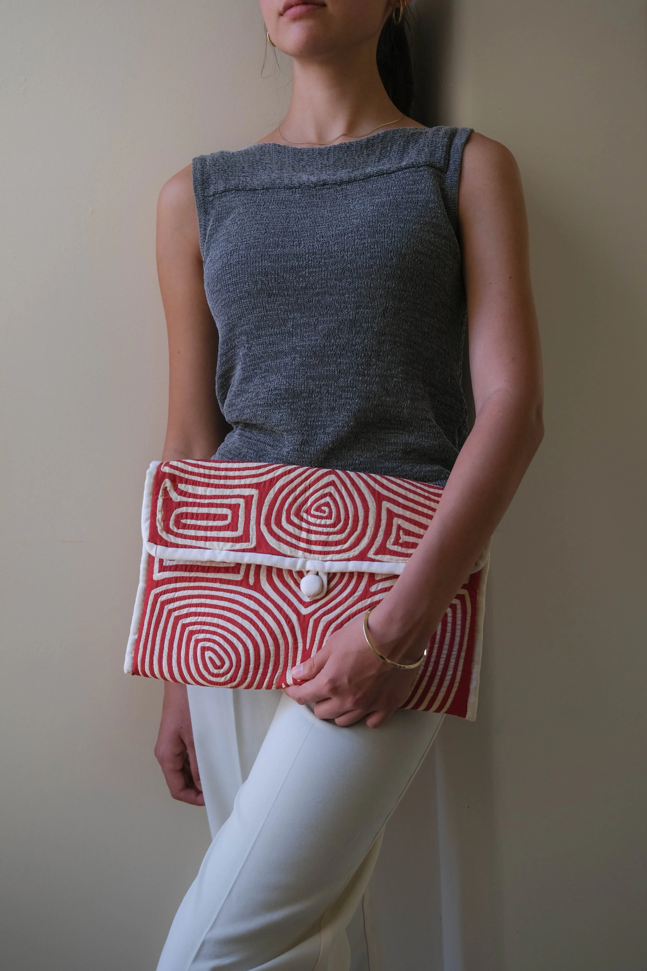 Mola Textile Guna Folkart Envelope Bag