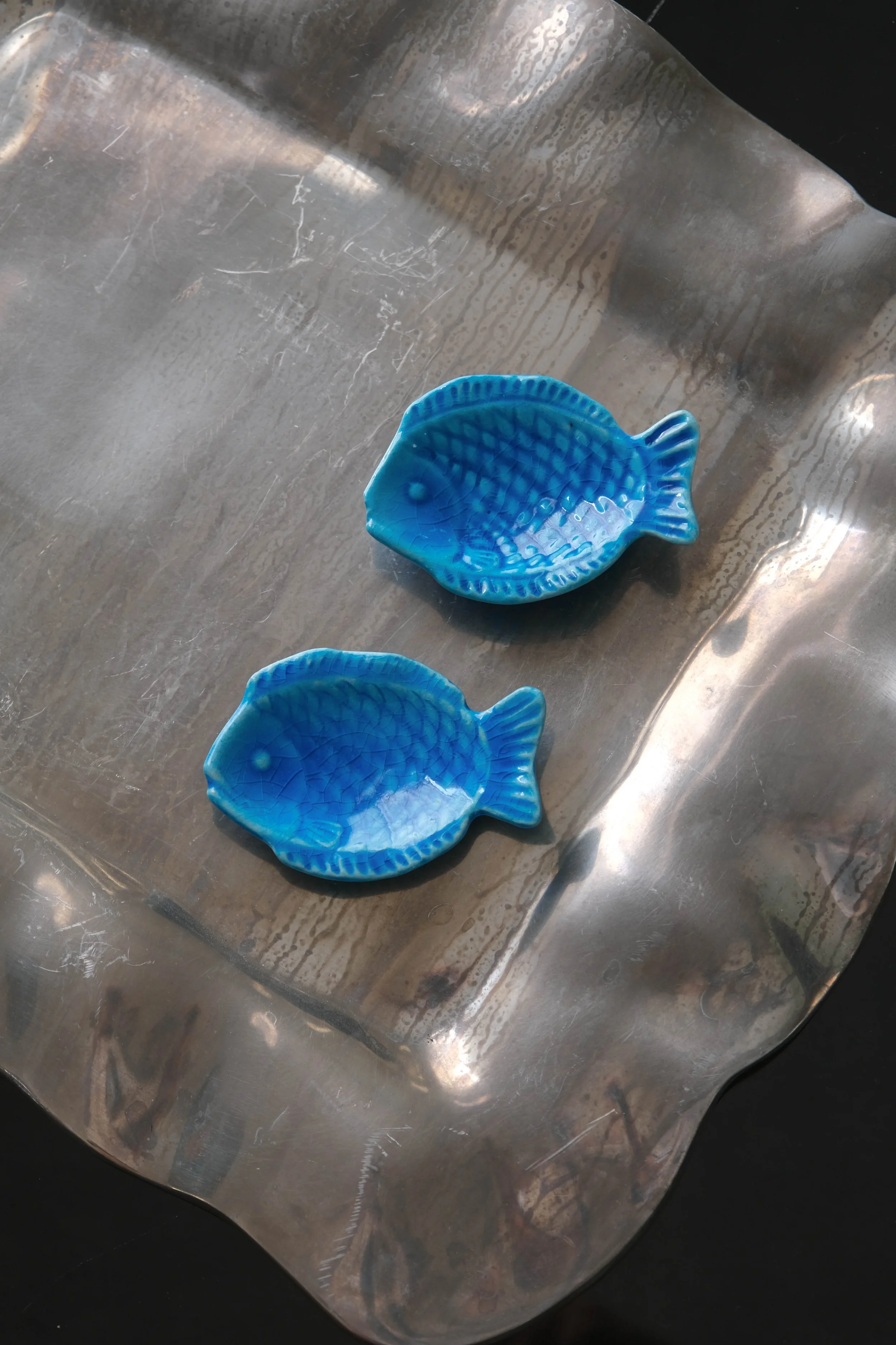 Glazed Fish Trinket Dish Pair